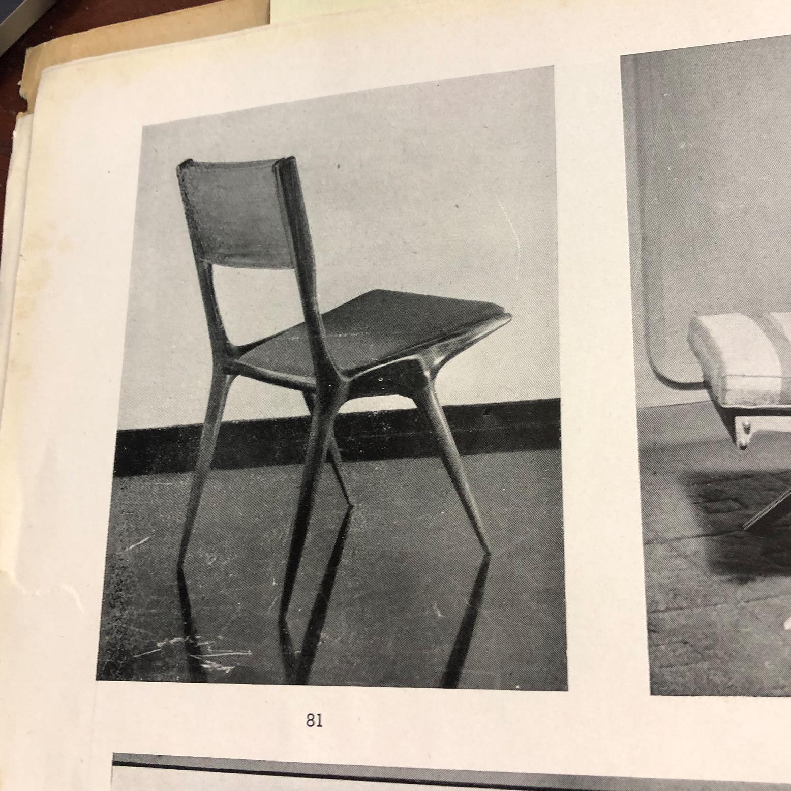 Italian Carlo de Carli Set of Six Side Chairs Model number 158