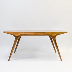 Carlo De Carli Walnut Desk, Italy / C.1950