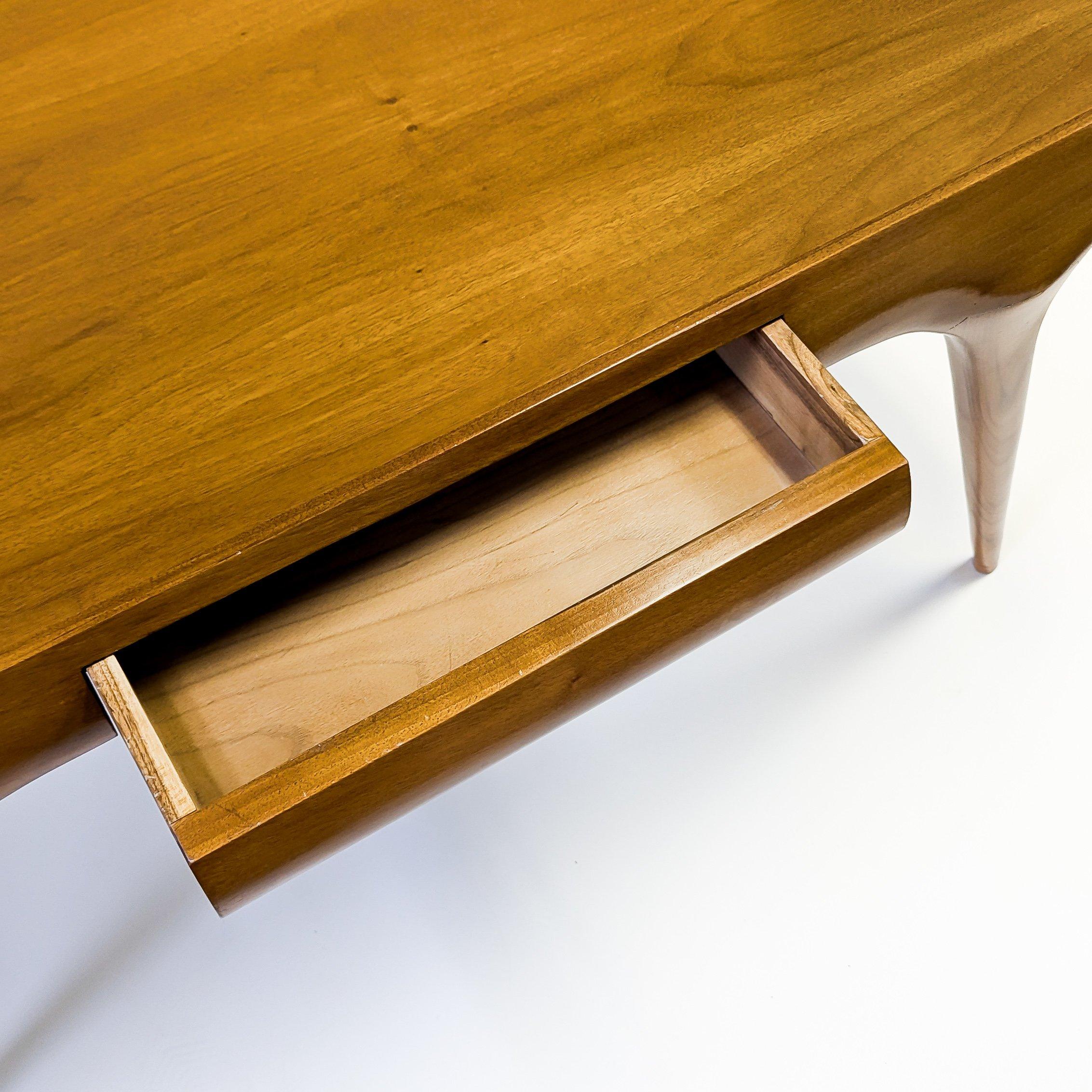 20th Century Carlo De Carli Walnut Desk, Italy / C.1950 For Sale