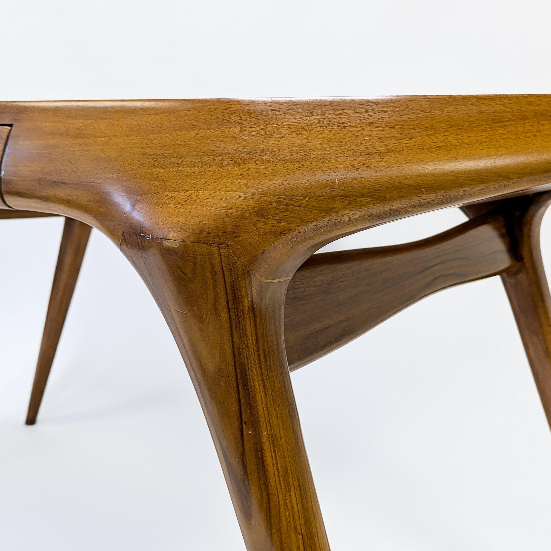Carlo De Carli Walnut Desk, Italy / C.1950 For Sale 1