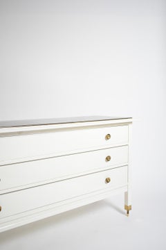 Carlo de Carli white lacquered chest of drawers, 1960s