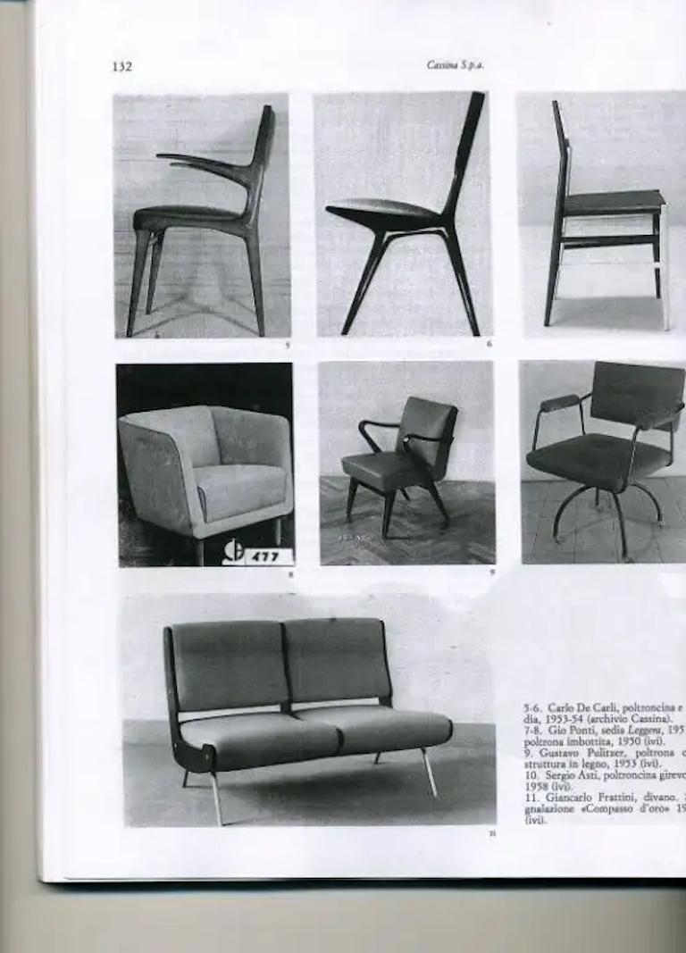 Mid-20th Century Carlo de 'di' Carli 634 Chairs, Pair