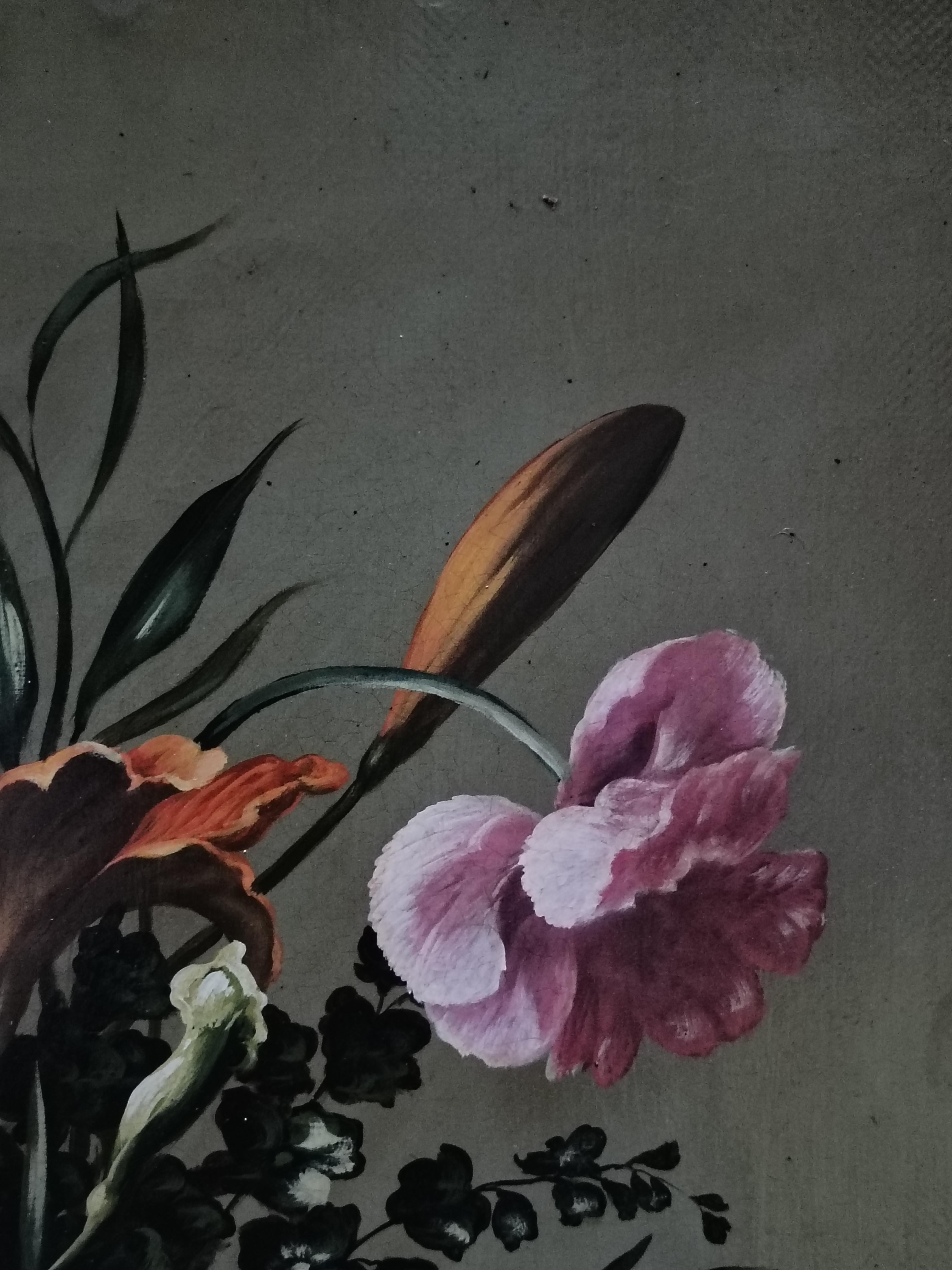 FLOWERS - Carlo De Tommasi  -  Still Life Oil on Canvas  Italian Painting For Sale 10