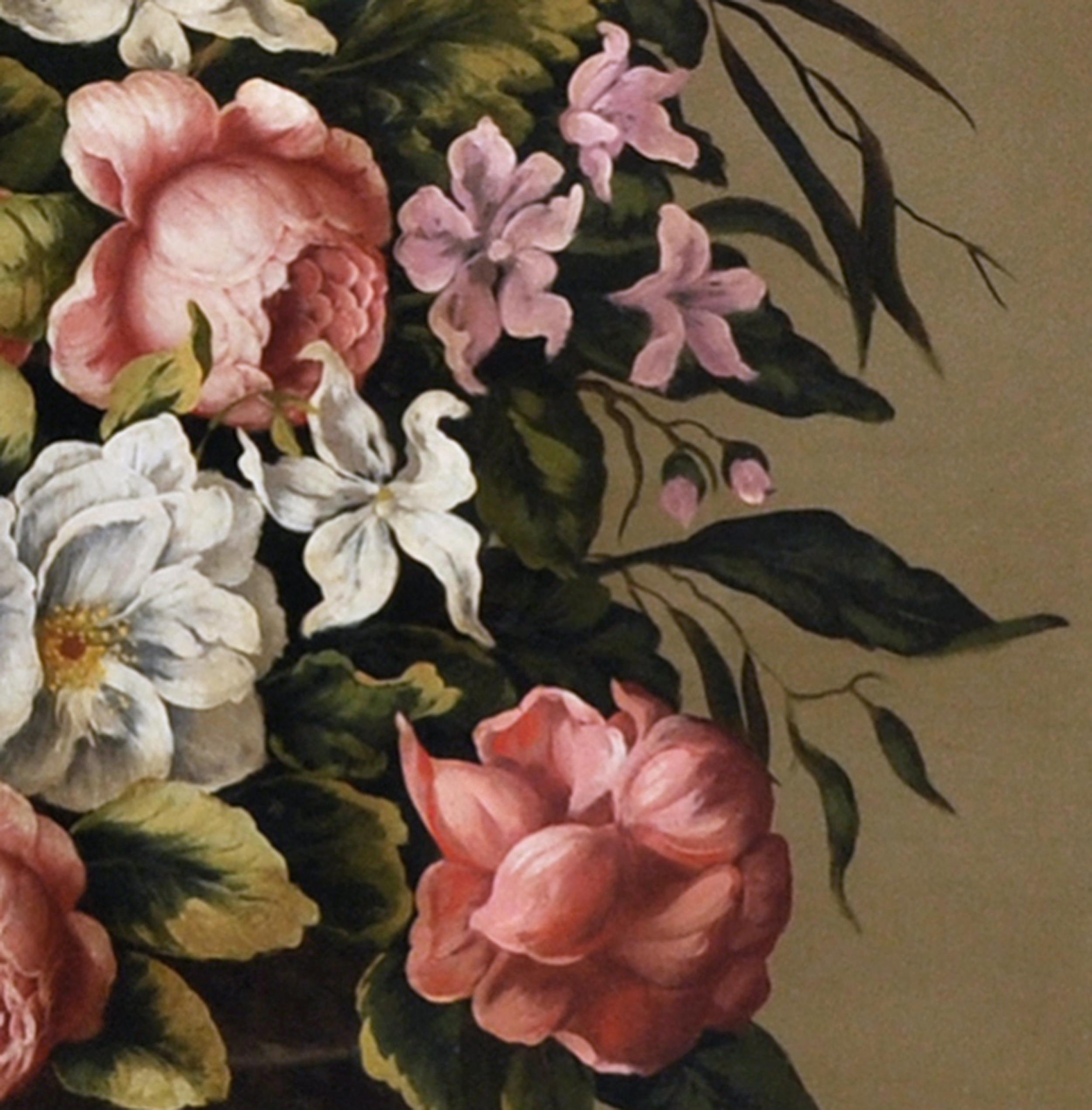 FLOWERS – Carlo De Tommasi  -  Stillleben Öl auf Leinwand  Italienisches Gemälde im Angebot 3