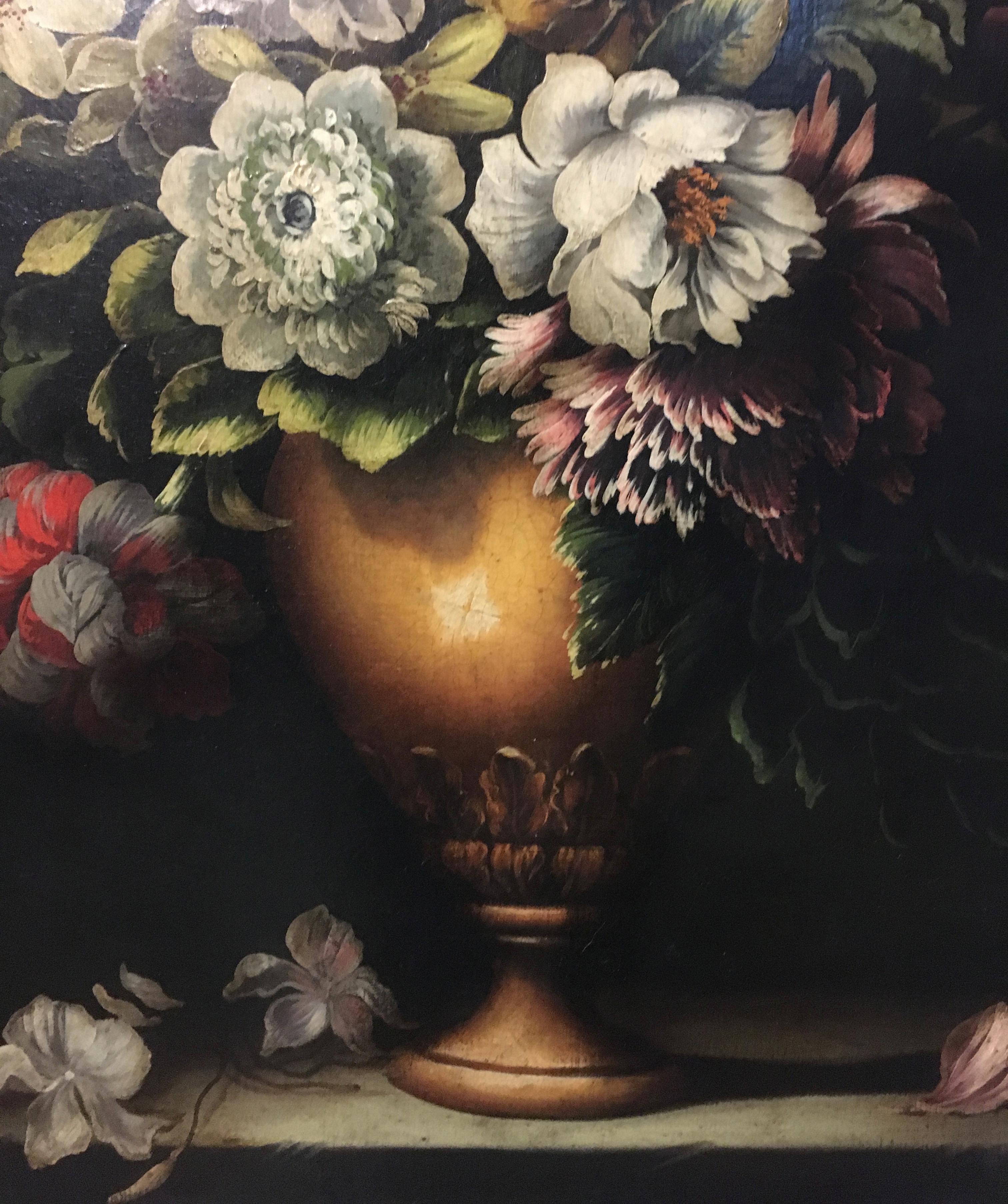 Flowers - Carlo De Tommasi Italia 2008 - Oil on canvas cm. 90x60
In this painting Carlo De Tommasi is inspired by the eighteenth-century works of Abrham Bosschaert Dutch painter, known above all as a painter of flowers, mainly in vases, sometimes in