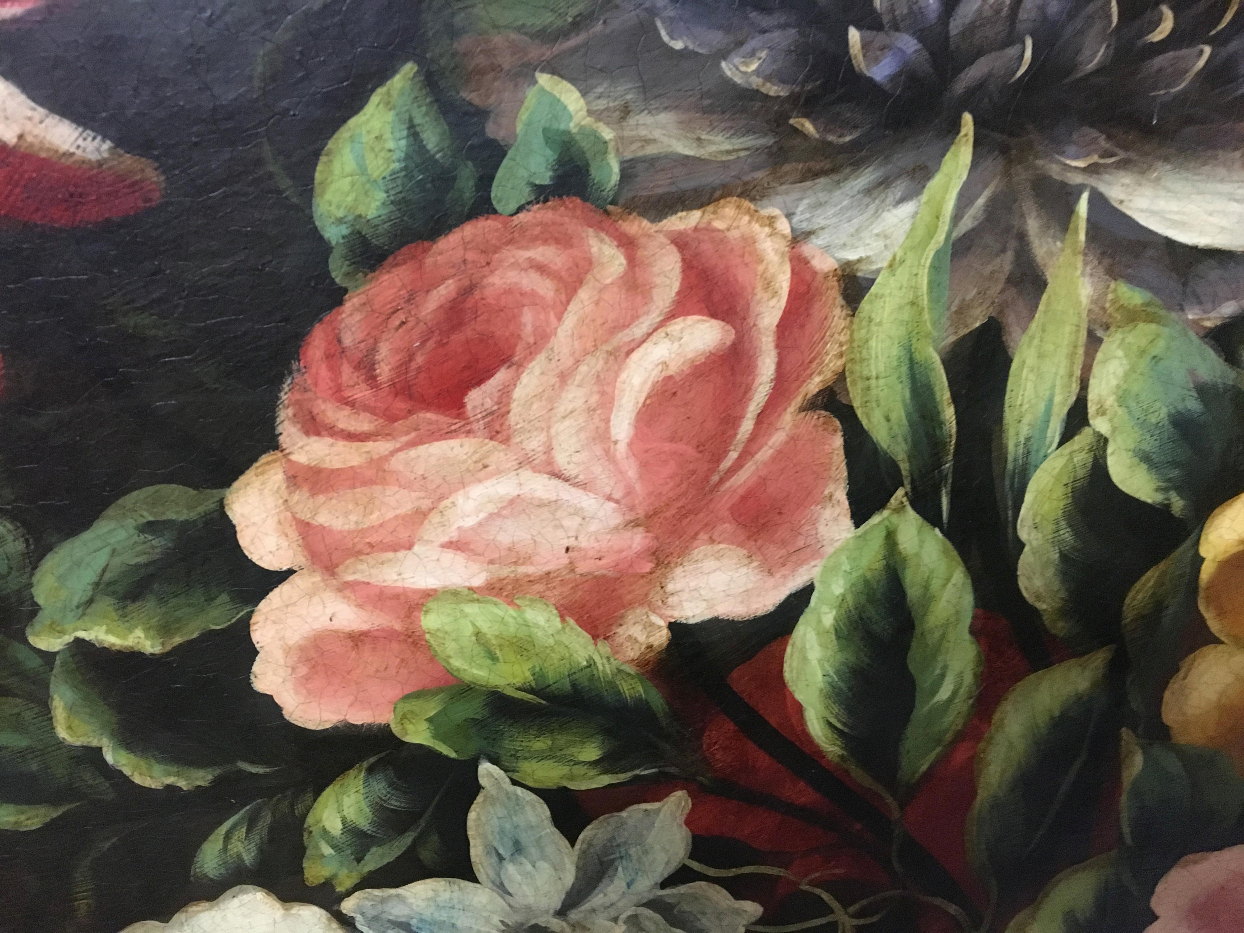 FIORI - Nello stile di I. A. B. Monnoyer - Olio su tela  Pittura italiana in vendita 1