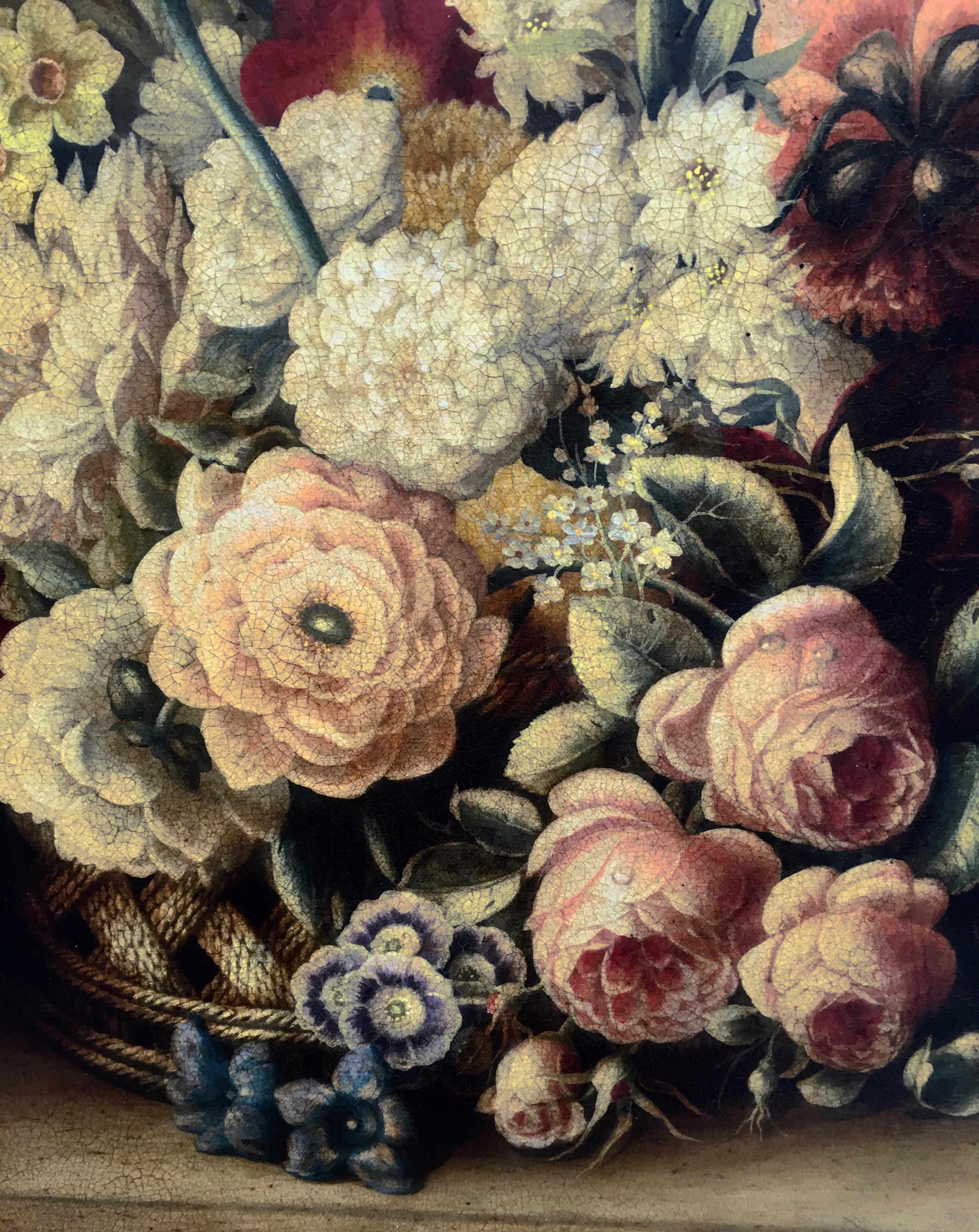 Flowers - Carlo De Tommasi Italia 2013 - Oil on canvas mis. cm. 110x90. 
Gold leaf gilded and laquered wooden frame ext. mis .cm. 130x110.
The painting by the painter Carlo De Tommasi is a wonderful inspiration to the famous Dutch painter of the