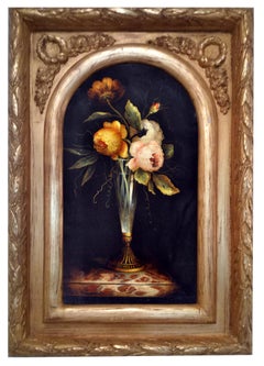 FLOWERS - Italian still life oil on canvas painting, Carlo De Tommasi