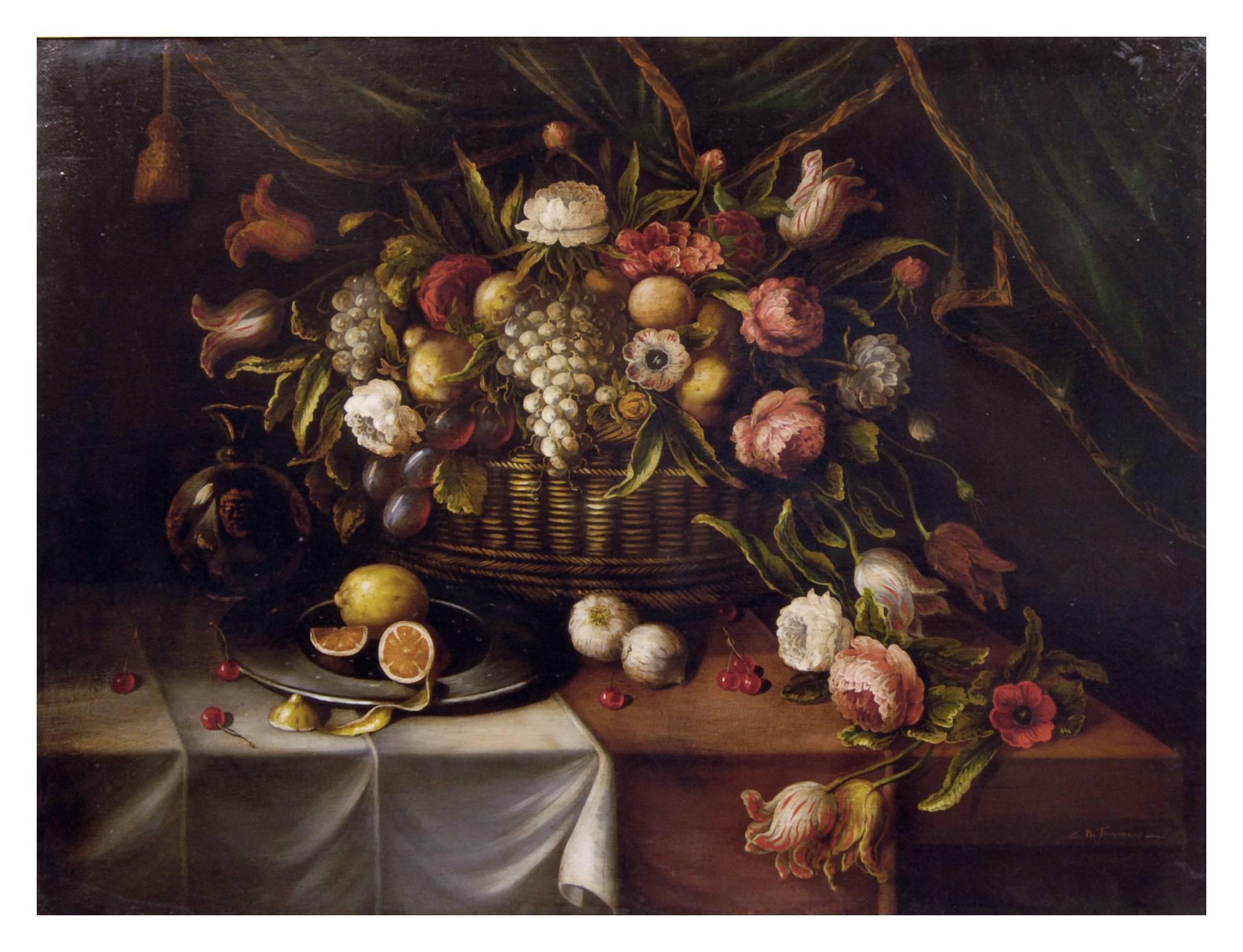 Still life - Carlo De Tommasi Italia 2007 - Oil on canvas cm. 90x120.
Frame available on request from our workshop.