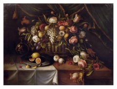 STILL LIFE - Carlo De Tommasi Italian oil on canvas painting