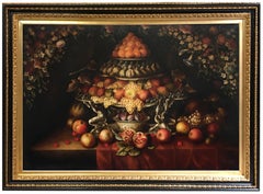 TRIUMPH OF FRUIT - Carlo De Tommasi - Oil on Canvas Painting Italy