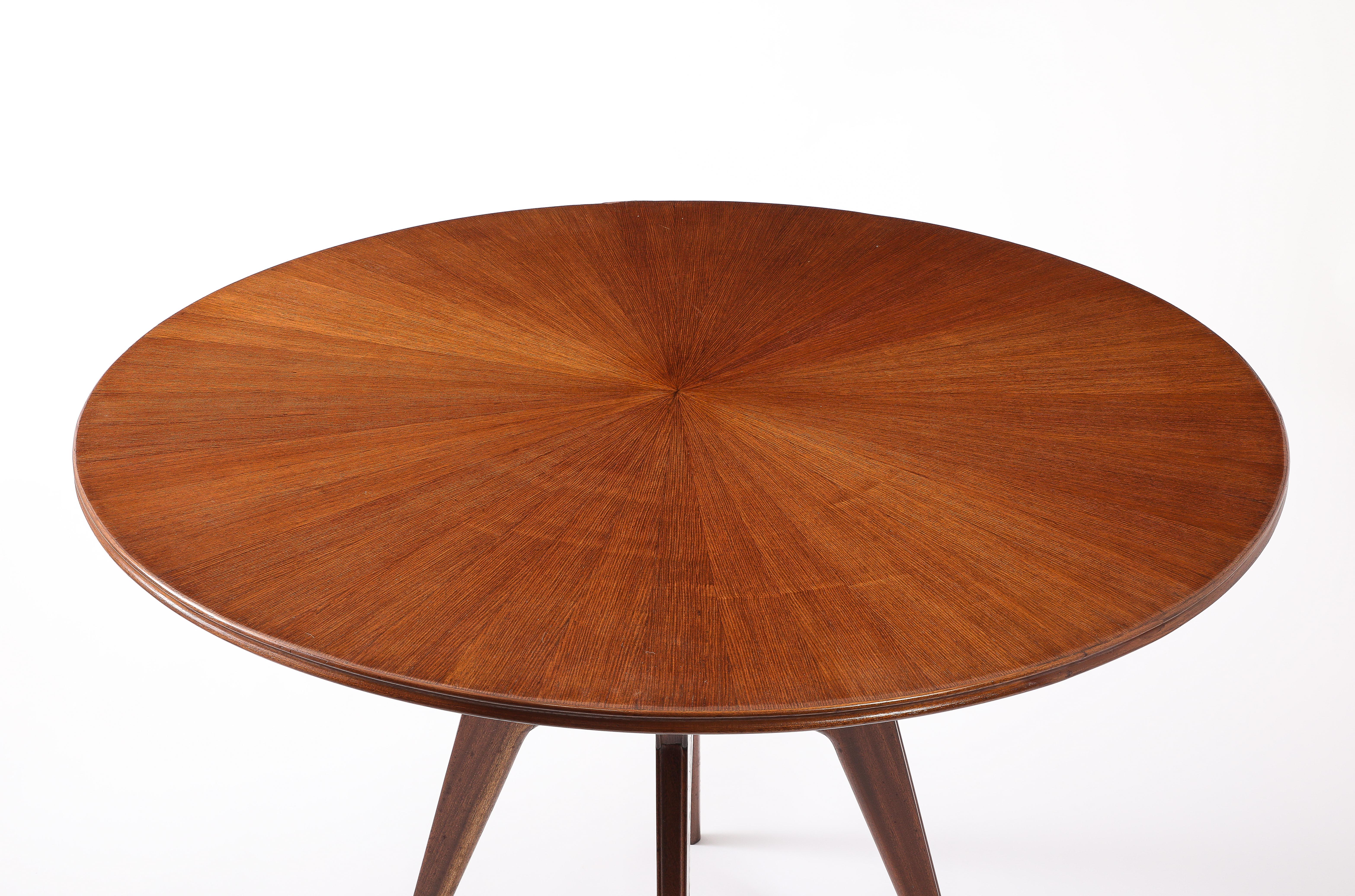 Walnut Carlo Di Carli Center Table, Italy 1950's For Sale