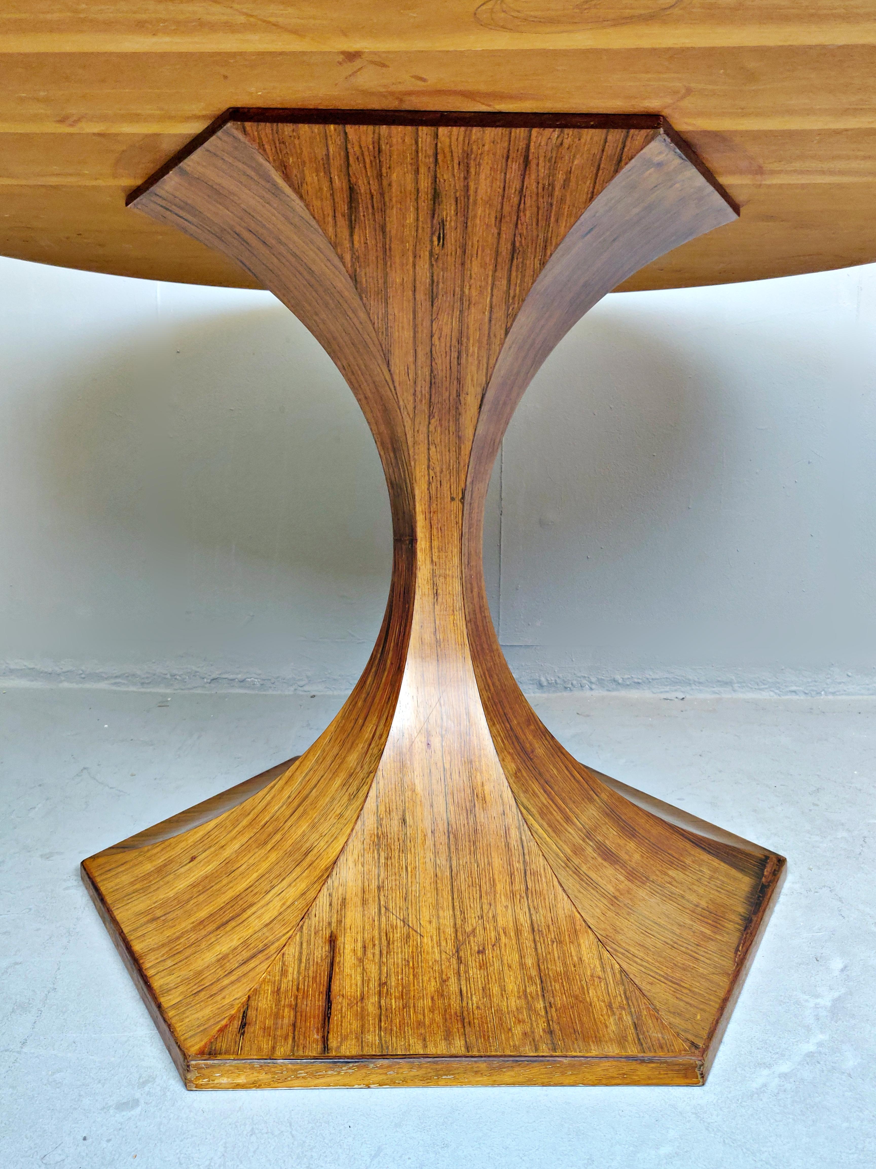 Italian Carlo di Carli Round Dining Table, circa 1960