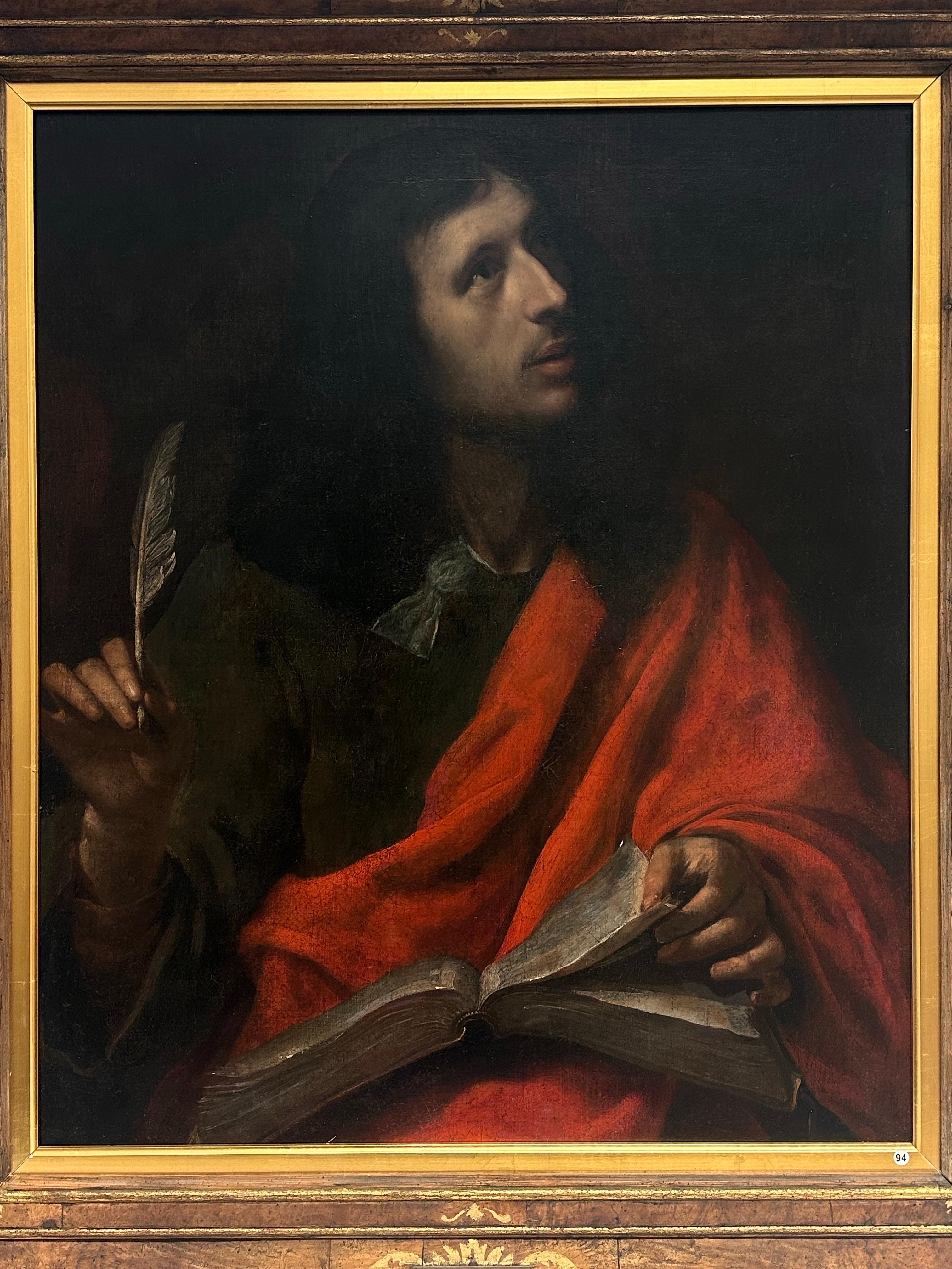 Pregevole dipinto a olio di St. Johns, barocco fiorentino del XVII secolo. in vendita 5