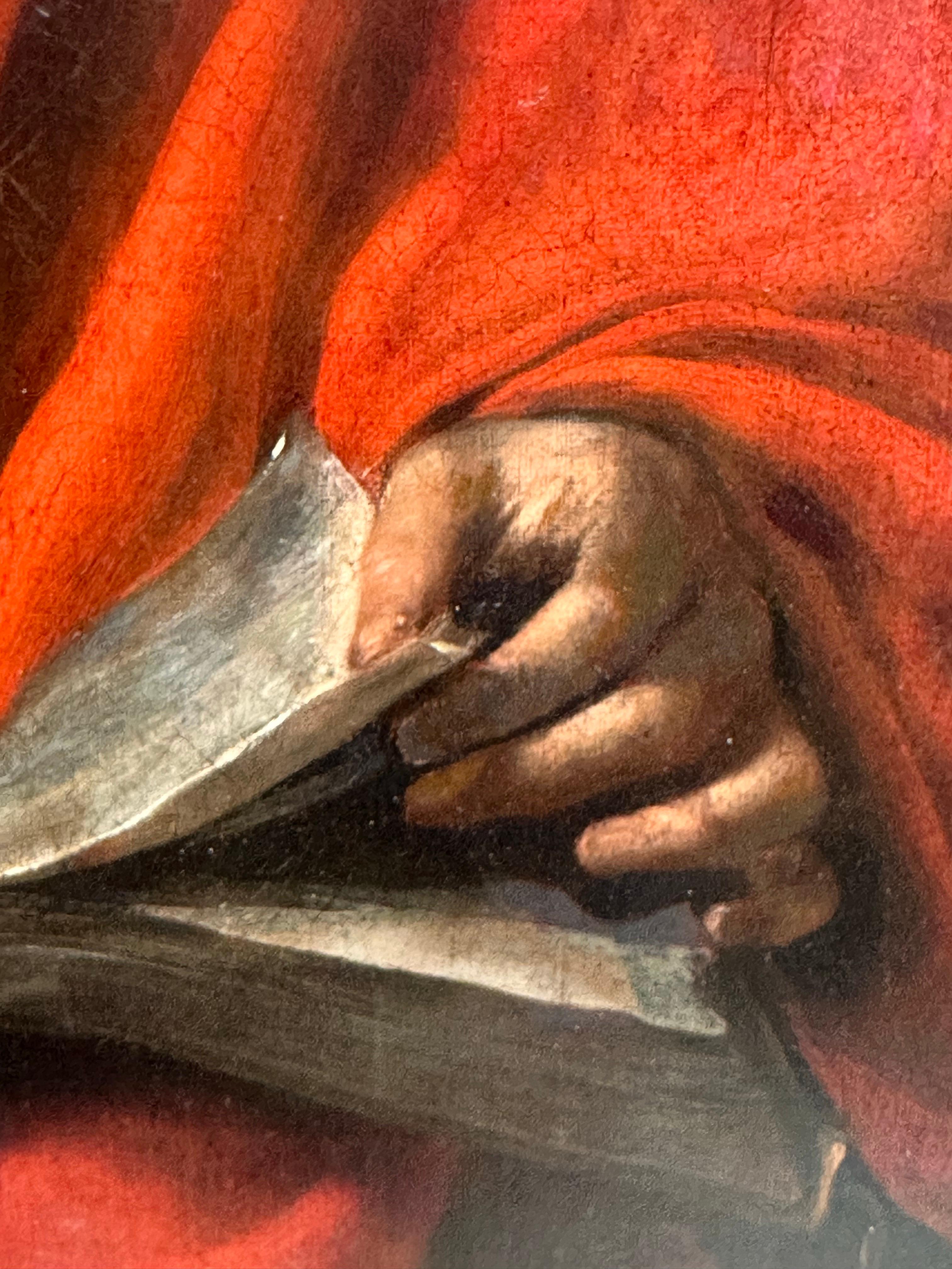 Pregevole dipinto a olio di St. Johns, barocco fiorentino del XVII secolo. in vendita 7