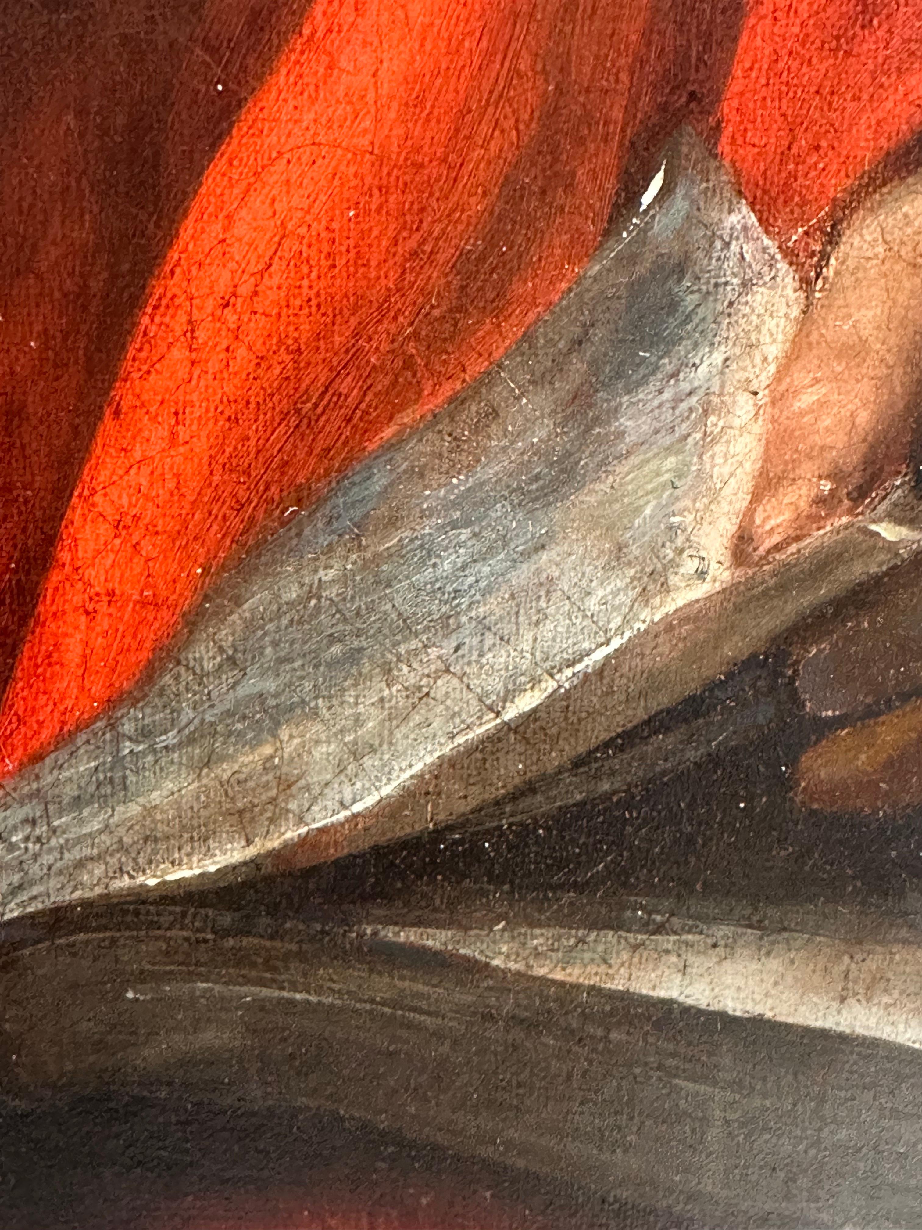 Pregevole dipinto a olio di St. Johns, barocco fiorentino del XVII secolo. - Painting Barocco di Carlo Dolci