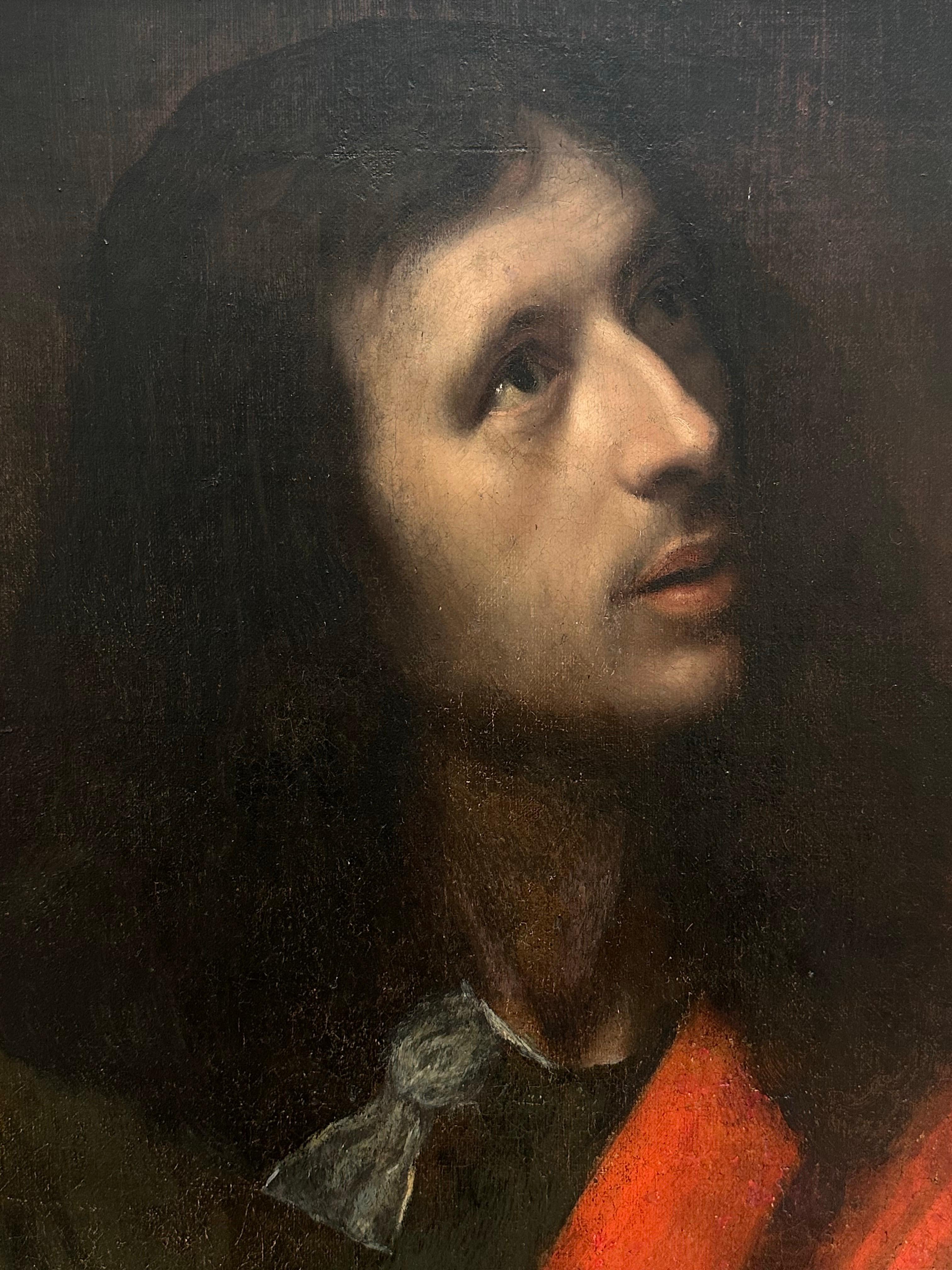 Pregevole dipinto a olio di St. Johns, barocco fiorentino del XVII secolo. in vendita 2