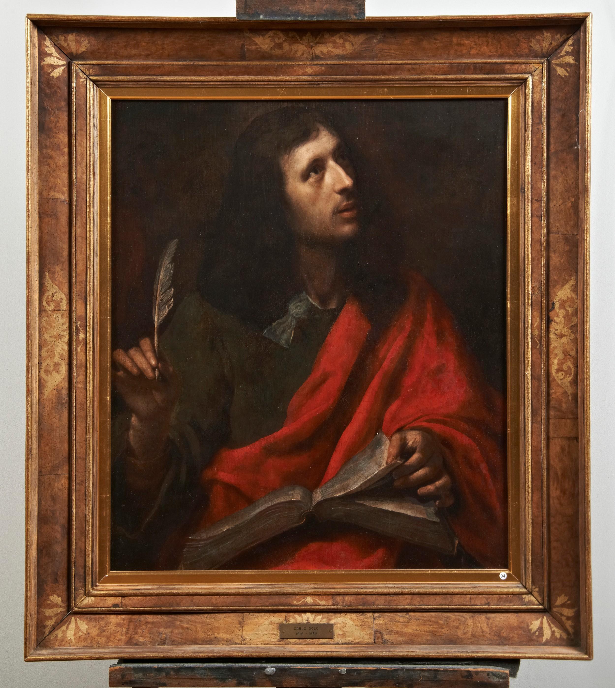 Figurative Painting di Carlo Dolci - Pregevole dipinto a olio di St. Johns, barocco fiorentino del XVII secolo.