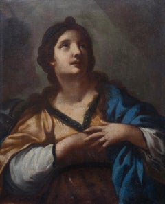 La Maddalena penitente, 17° secolo  cerchio di CARLO DOLCI (1616-1686)  