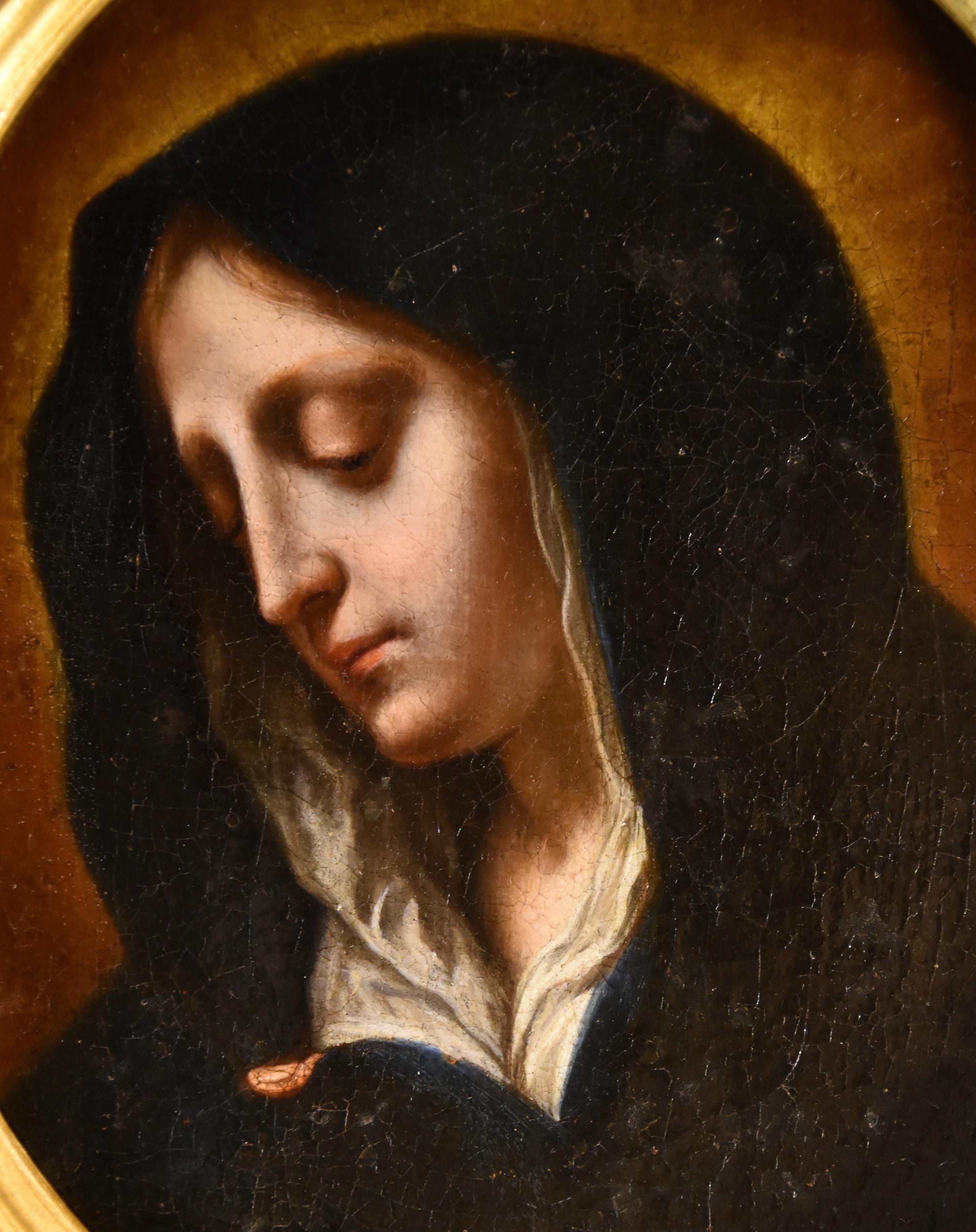 Mater Dolorosa Madonna Maria Dolci Siglo XVII / XVIII Pintura Óleo sobre tabla Antiguo maestro en venta 2