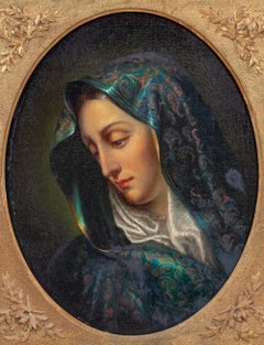 After Carlo Dolci "Madonna del Dito" Oil on Canvas