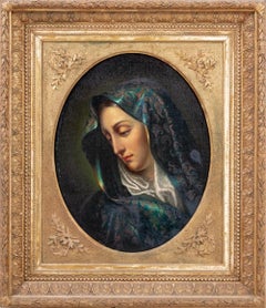 After Carlo Dolci "Madonna del Dito" Oil on Canvas