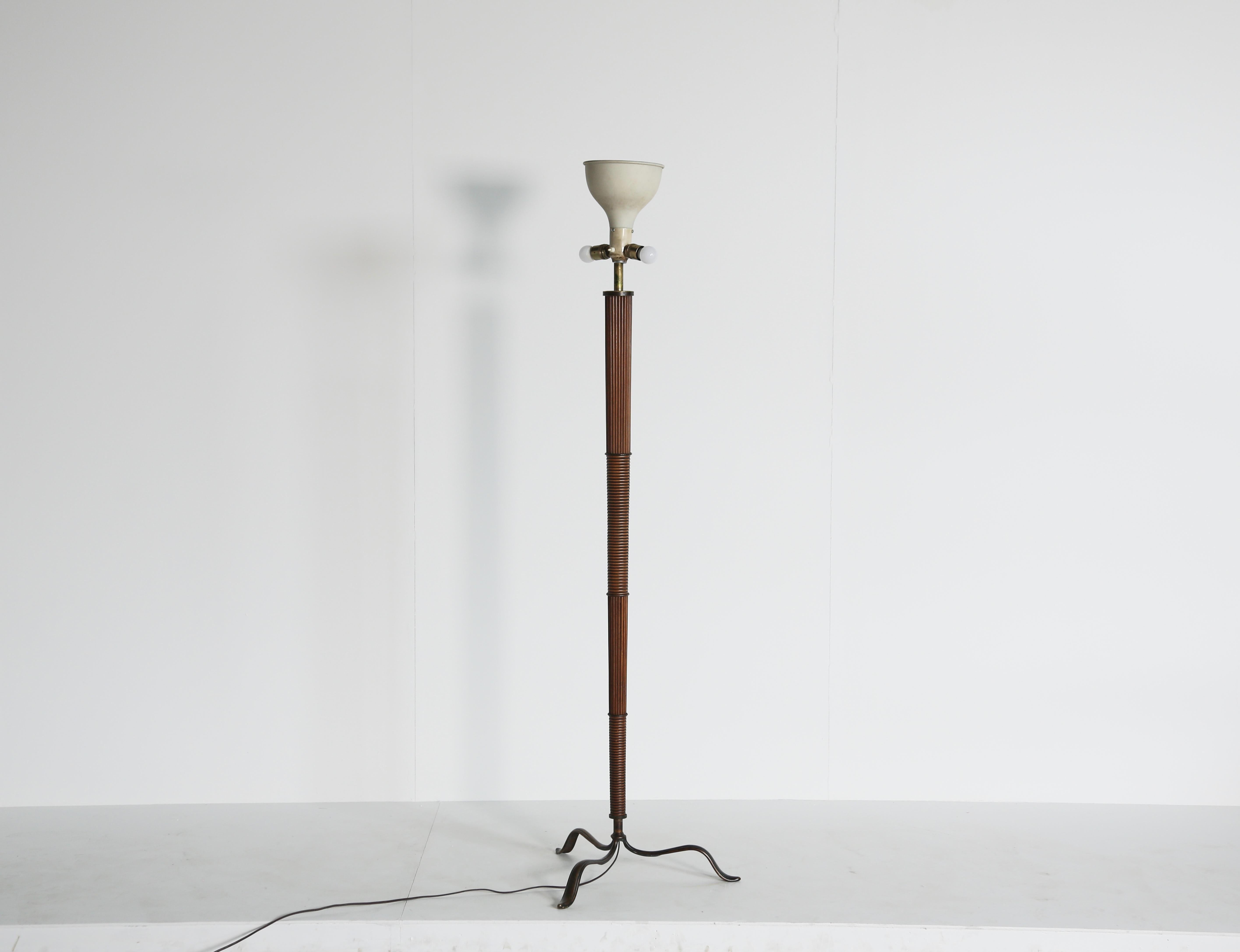Bois Lampadaire Carlo Enrico Rava, Italie, années 1940 en vente
