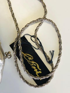 Carlo Fiori Metal and Rhinestone Hare Clutch Bag Purse