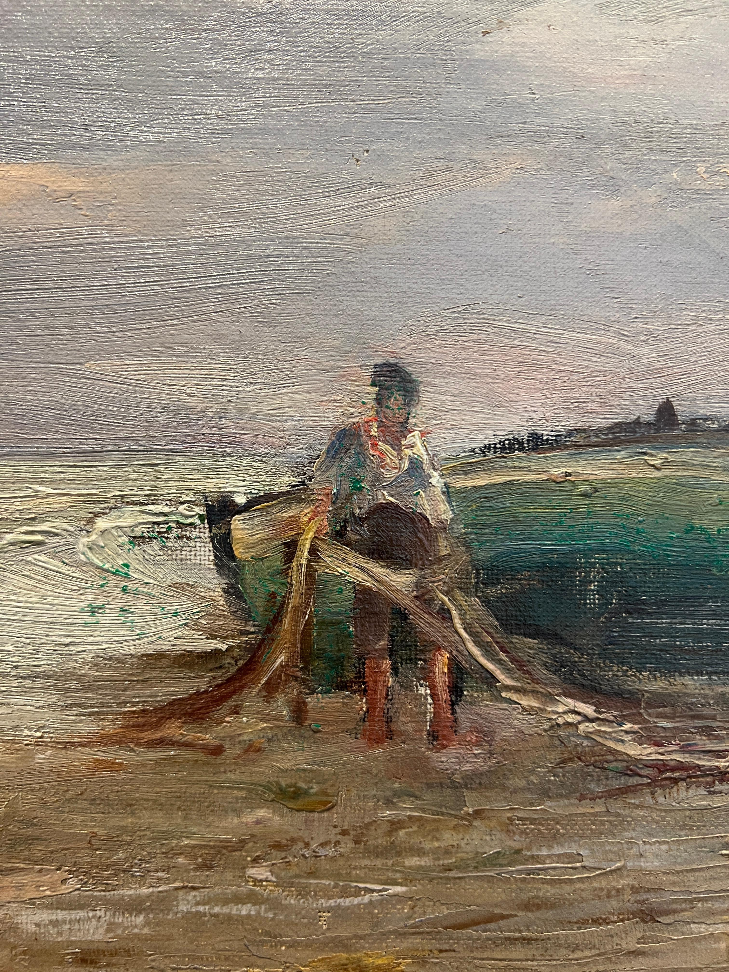 Fishermen at low tide For Sale 6