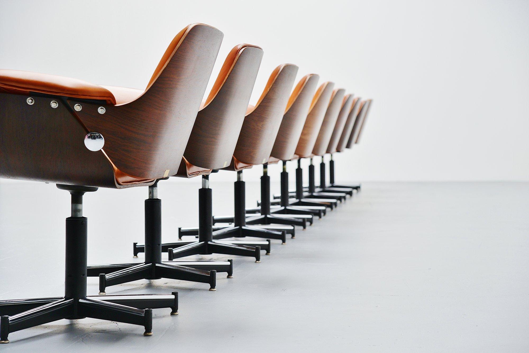Mid-Century Modern Carlo Fongaro Probjeto Office Chairs, Brazil, 1975