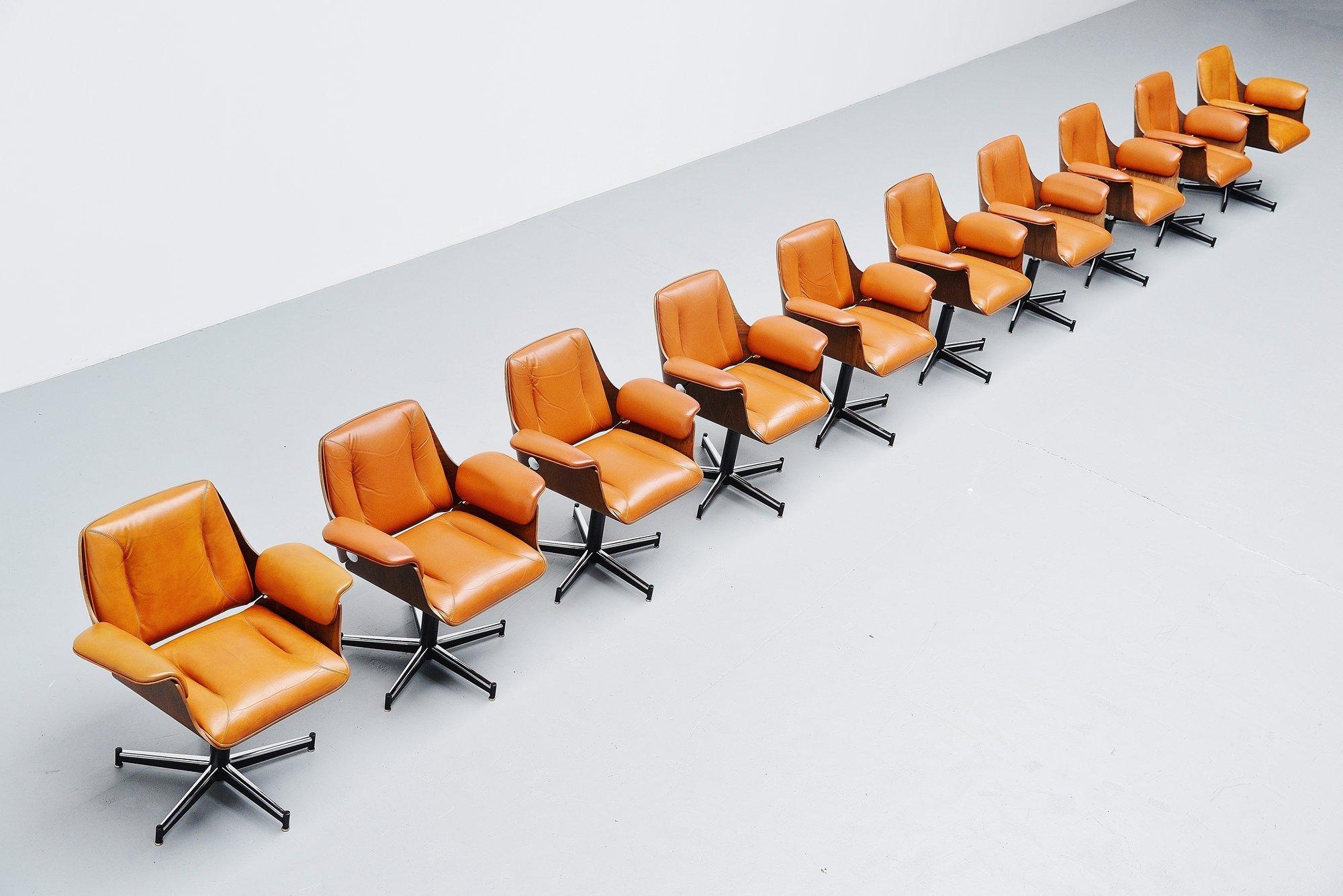 Brazilian Carlo Fongaro Probjeto Office Chairs, Brazil, 1975