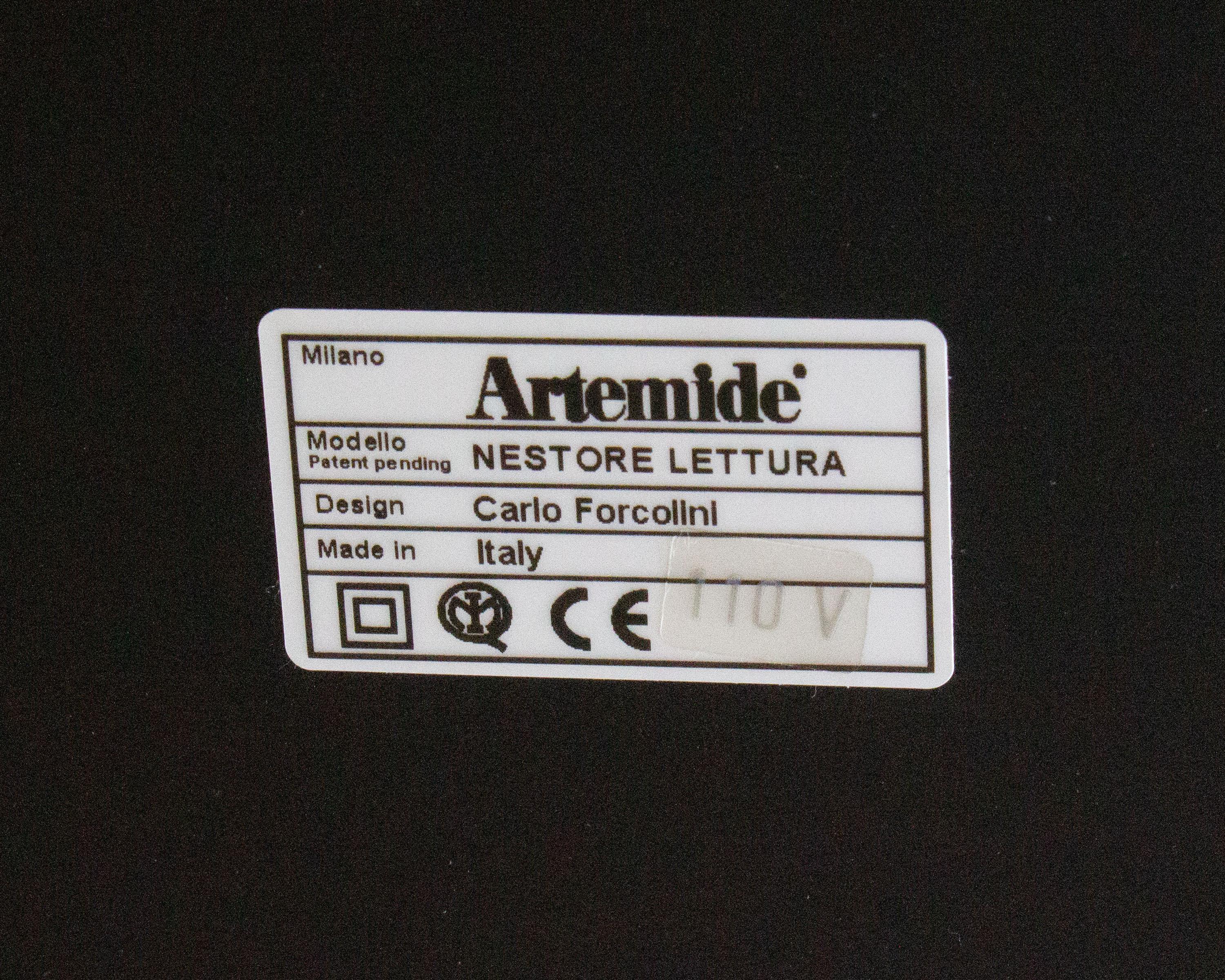 20th Century Carlo Forcolini Artemide “Nestore Lettura” Postmodern Cantilever Floor Lamp