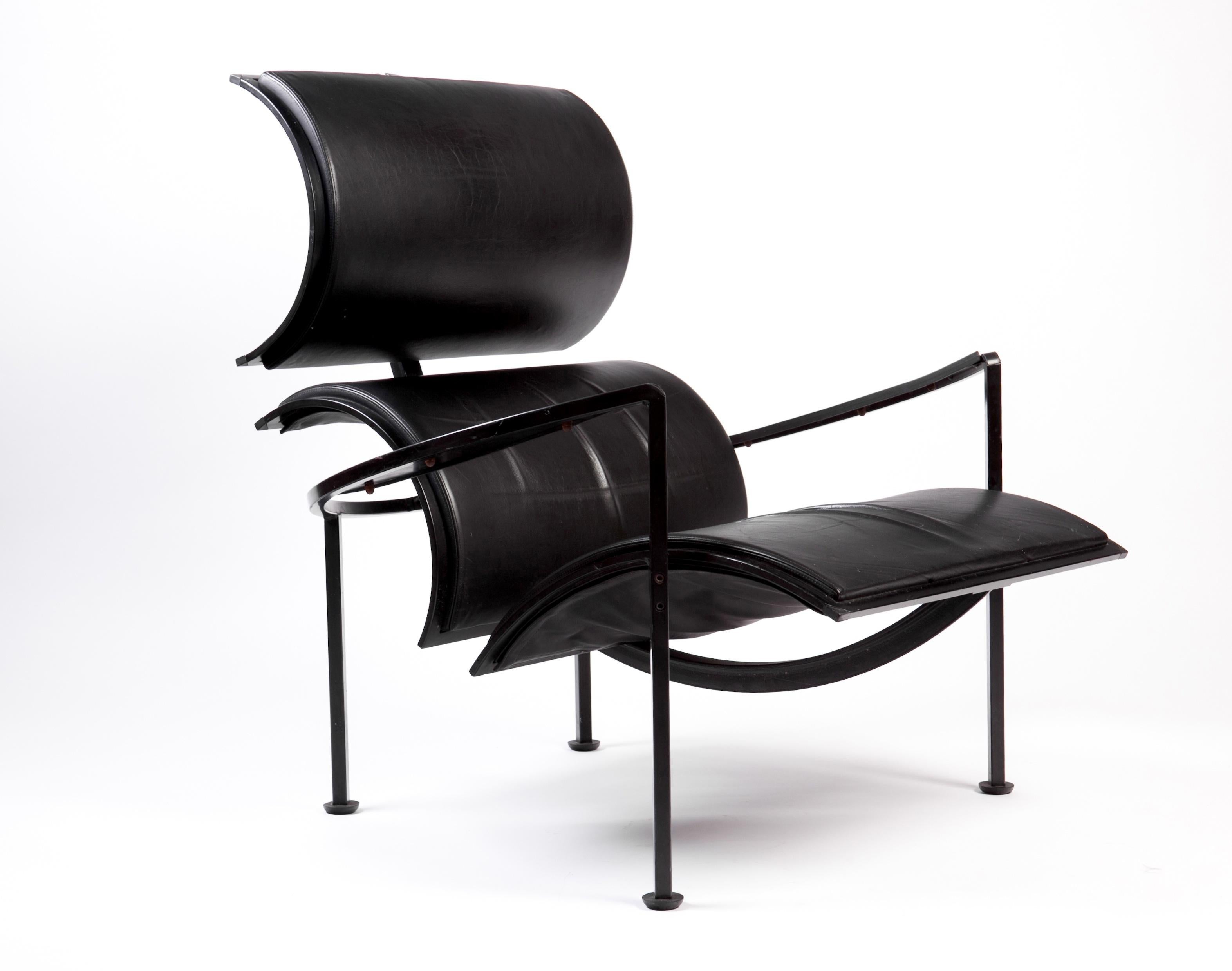 Chaise longue et repose-pieds Carlo Forcolini Bon état - En vente à New York, NY