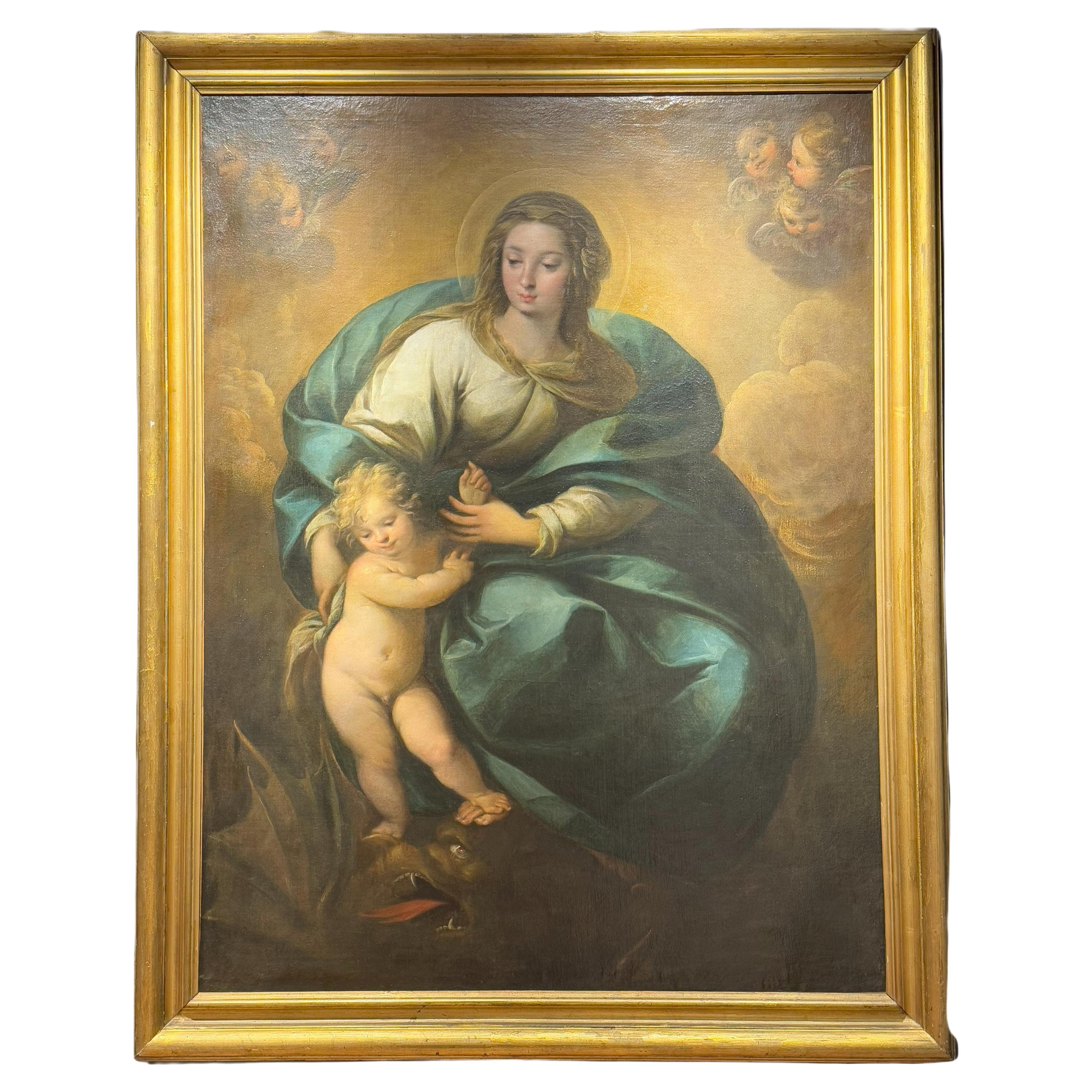 Carlo Francesco Nuvolone (Milano, 1609 - 1662)  "Madonna con il Bambino"