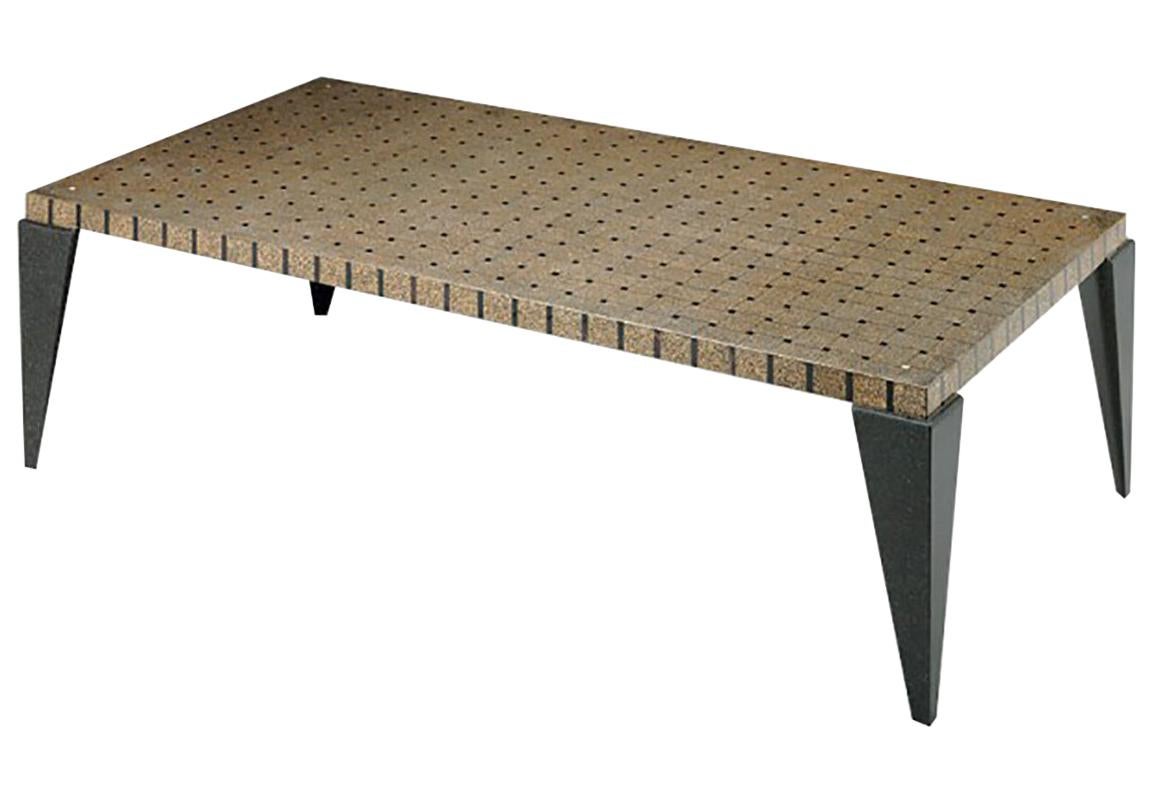 Carlo Furniture Brass Terrazzo Postmodern Style Coffee Table