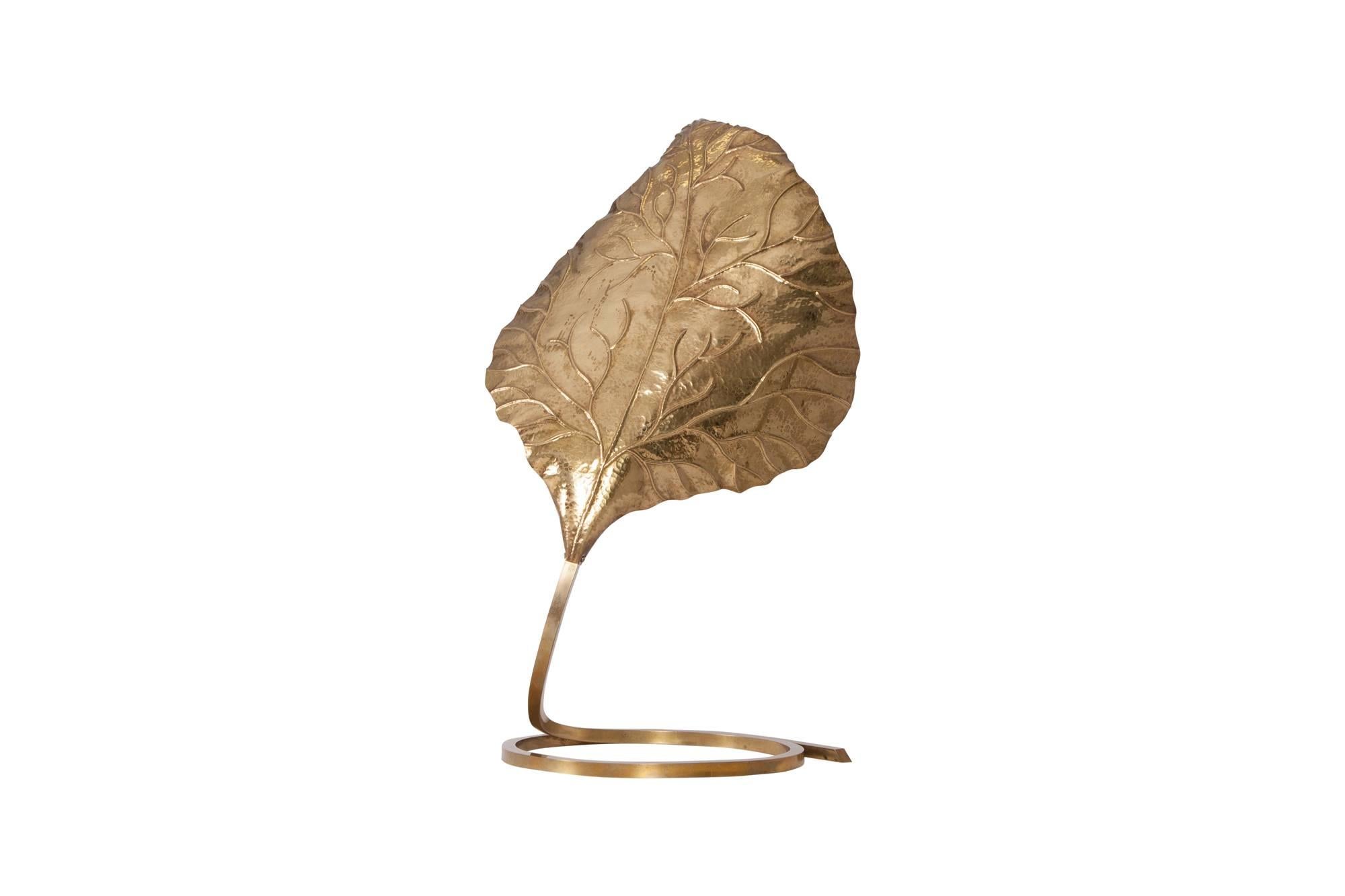 Italian Carlo Giorgi Brass Palm Tree Table Lamp, Italy, 1970s For Sale