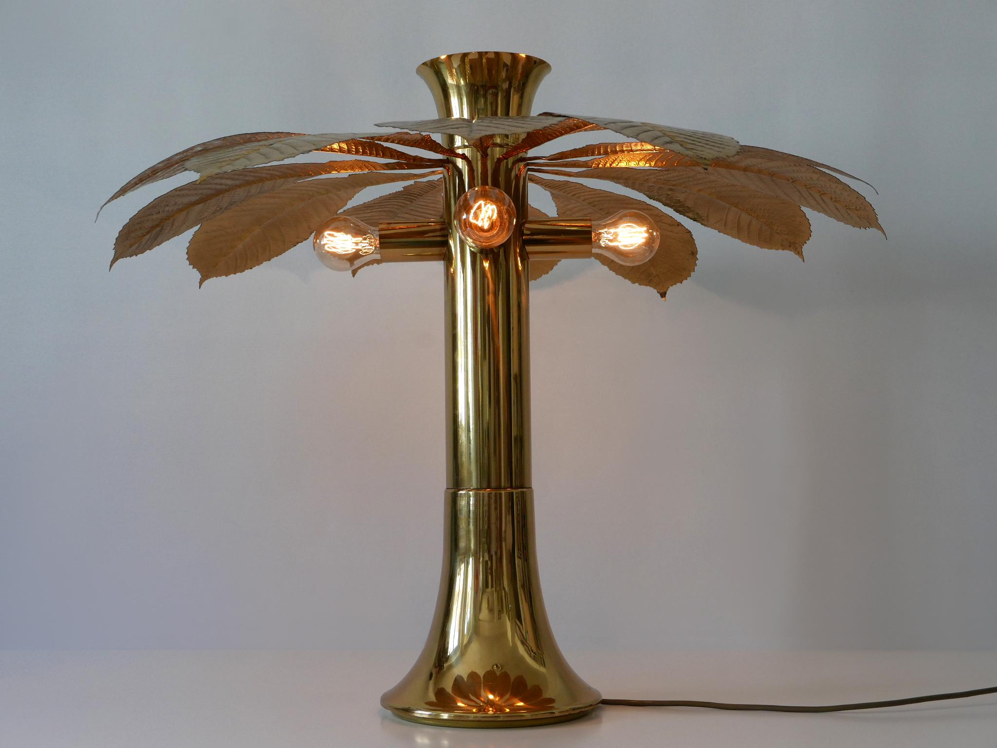 Italian Amazing Carlo Giorgi Brass Table Lamp “Ippocastano” for Bottega Gadda 1970s For Sale