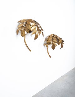 Carlo Giorgi Brass Wall Lights For Bruno Gadda, Italy, 1970