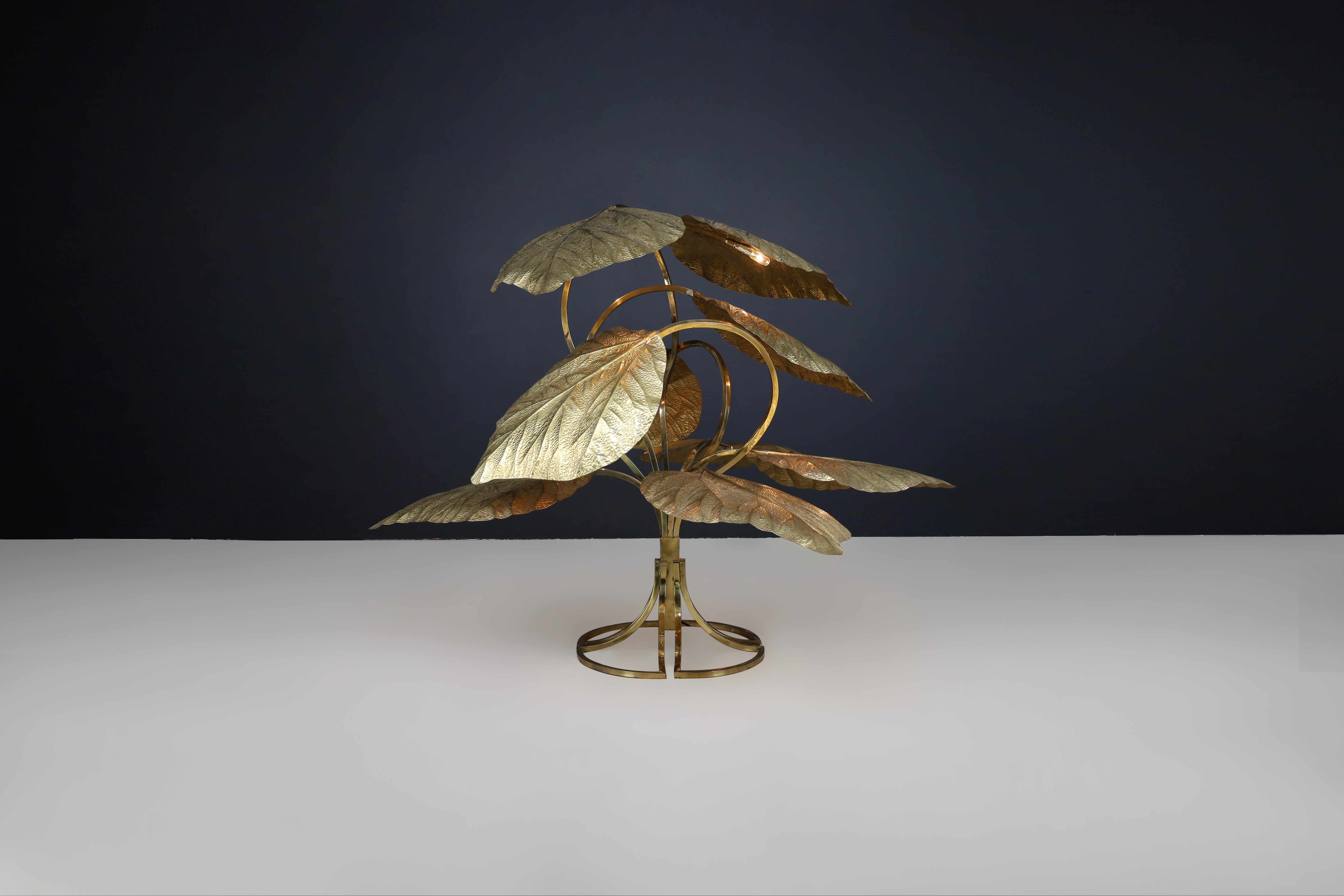 Mid-Century Modern Carlo Giorgi for Bottega Gadda Gigantic Brass Floor Lamp, Italy 1970s   For Sale