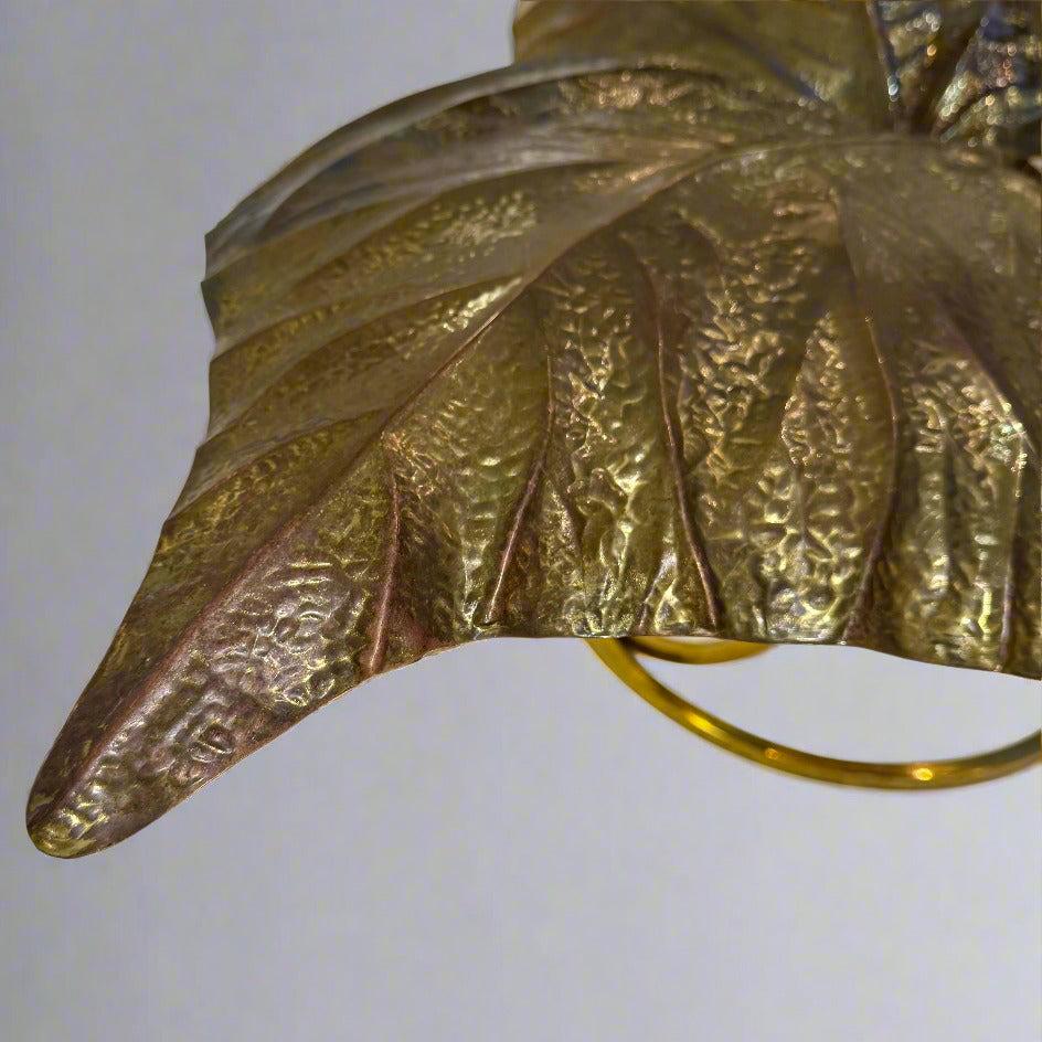Brass Carlo Giorgi for Bottega Gadda 'Rabarbaro' Two-Leaf Table Lamp For Sale