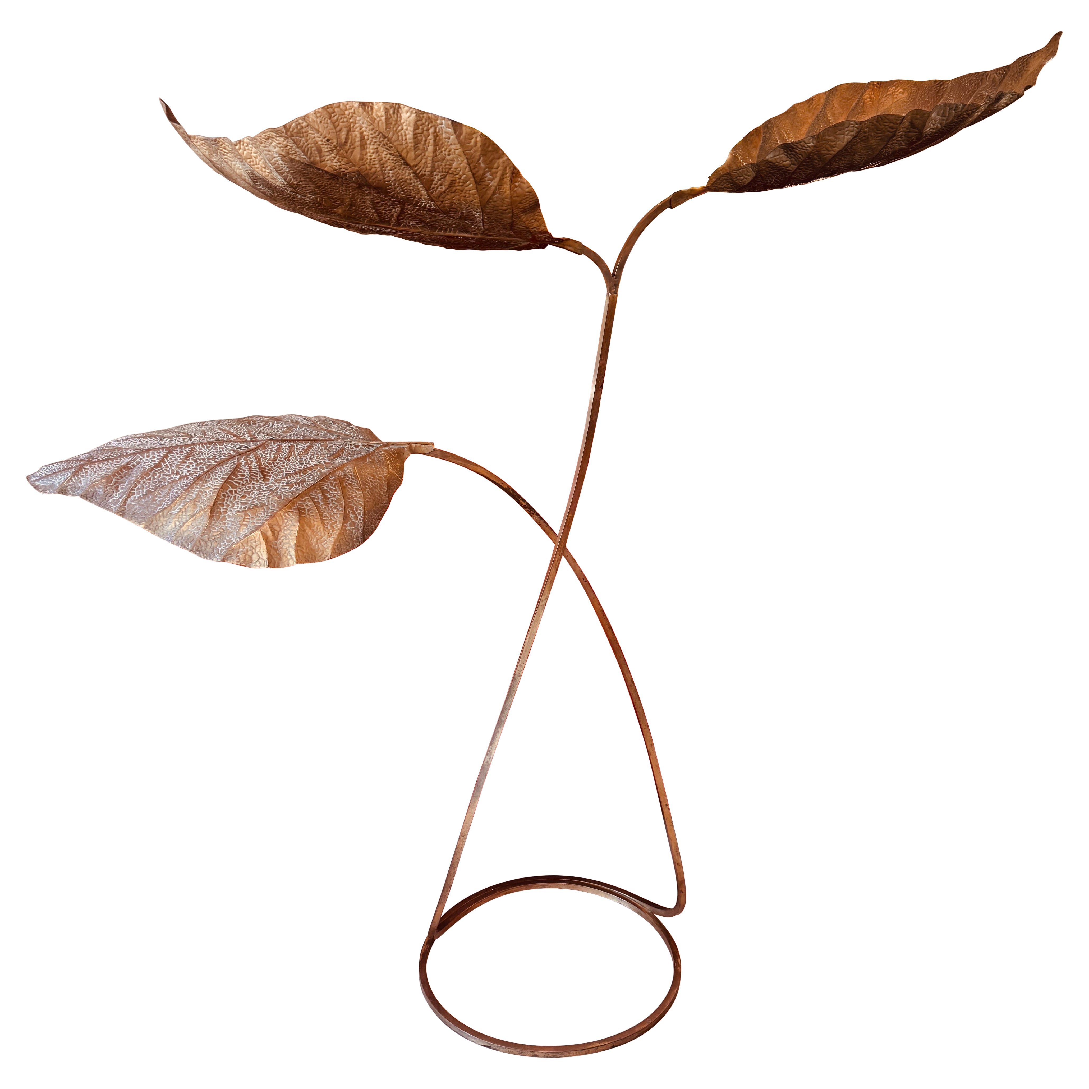 Lámpara de pie de tres hojas Carlo Giorgi para Bottega Garda en venta