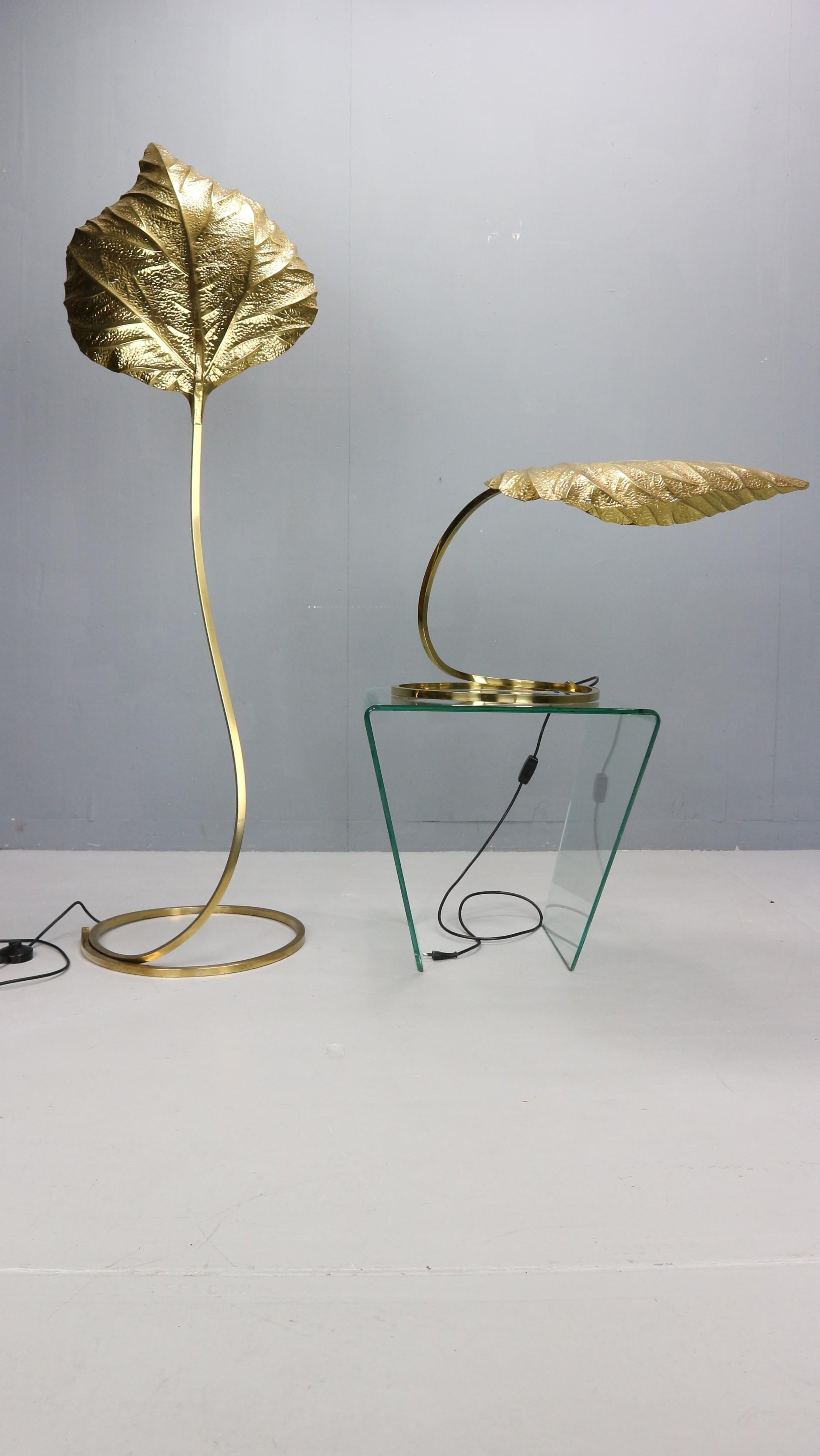 Hollywood Regency Lampadaire et lampe de table Rhubarb de Tommaso Barbi, Bottega Gadda, Italie, 1970 en vente