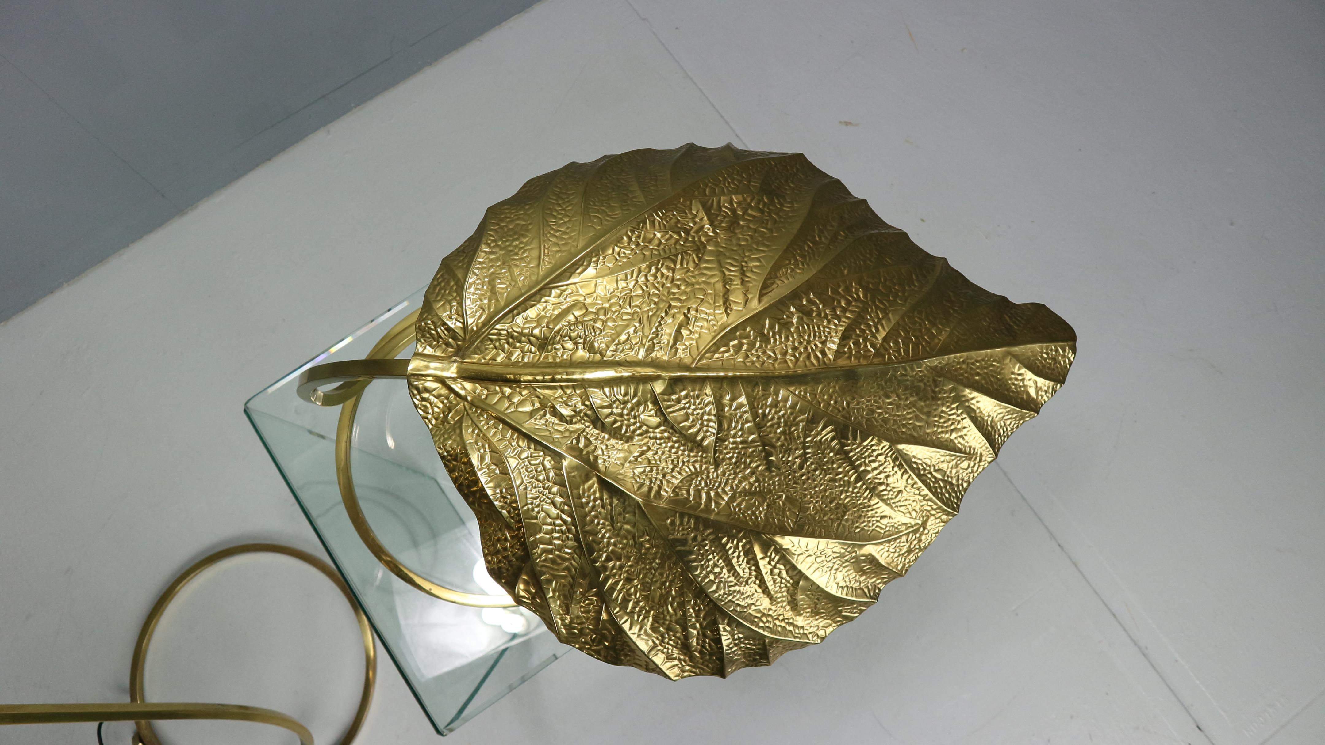 Laiton Lampadaire et lampe de table Rhubarb de Tommaso Barbi, Bottega Gadda, Italie, 1970 en vente