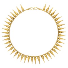 Carlo Giuliano, collier à franges en or 18 carats de style néo-archéologique ancien, vers 1880