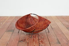 Carlo Graffi Wicker Magazine Rack