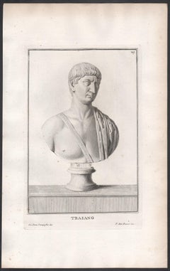 Ensemble de 9 gravures du Grand Tour de l'empereur romain en buste:: datant du 18e siècle:: c1750