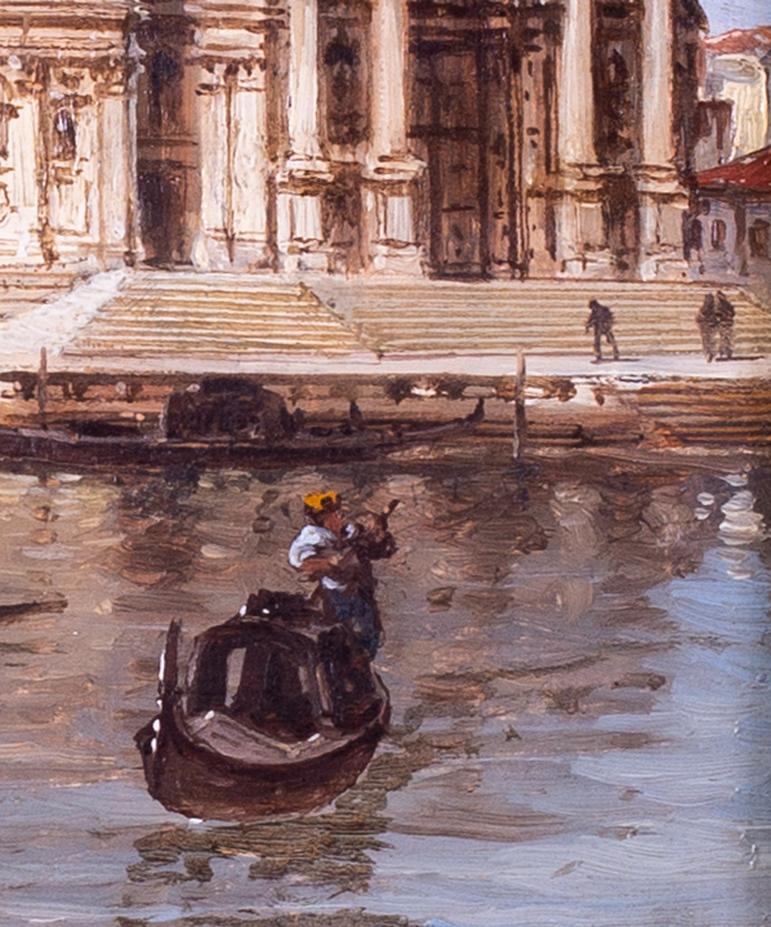Carlo Grubacs Ölgemälde des 19. Jahrhunderts von Santa Maria della Salute, Venedig 4