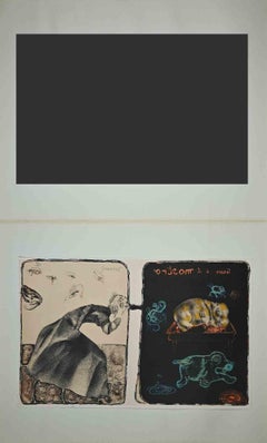 Connections - Original Aquatint by Carlo Guarienti - 1970