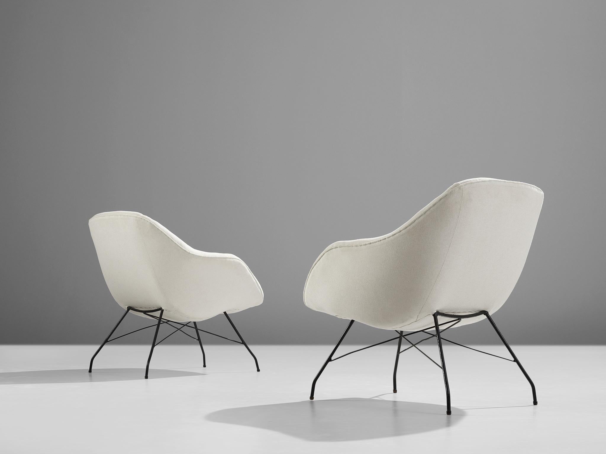 Brazilian Carlo Hauner and Martin Eisler for Forma 'Conchinha' Lounge Chairs  For Sale