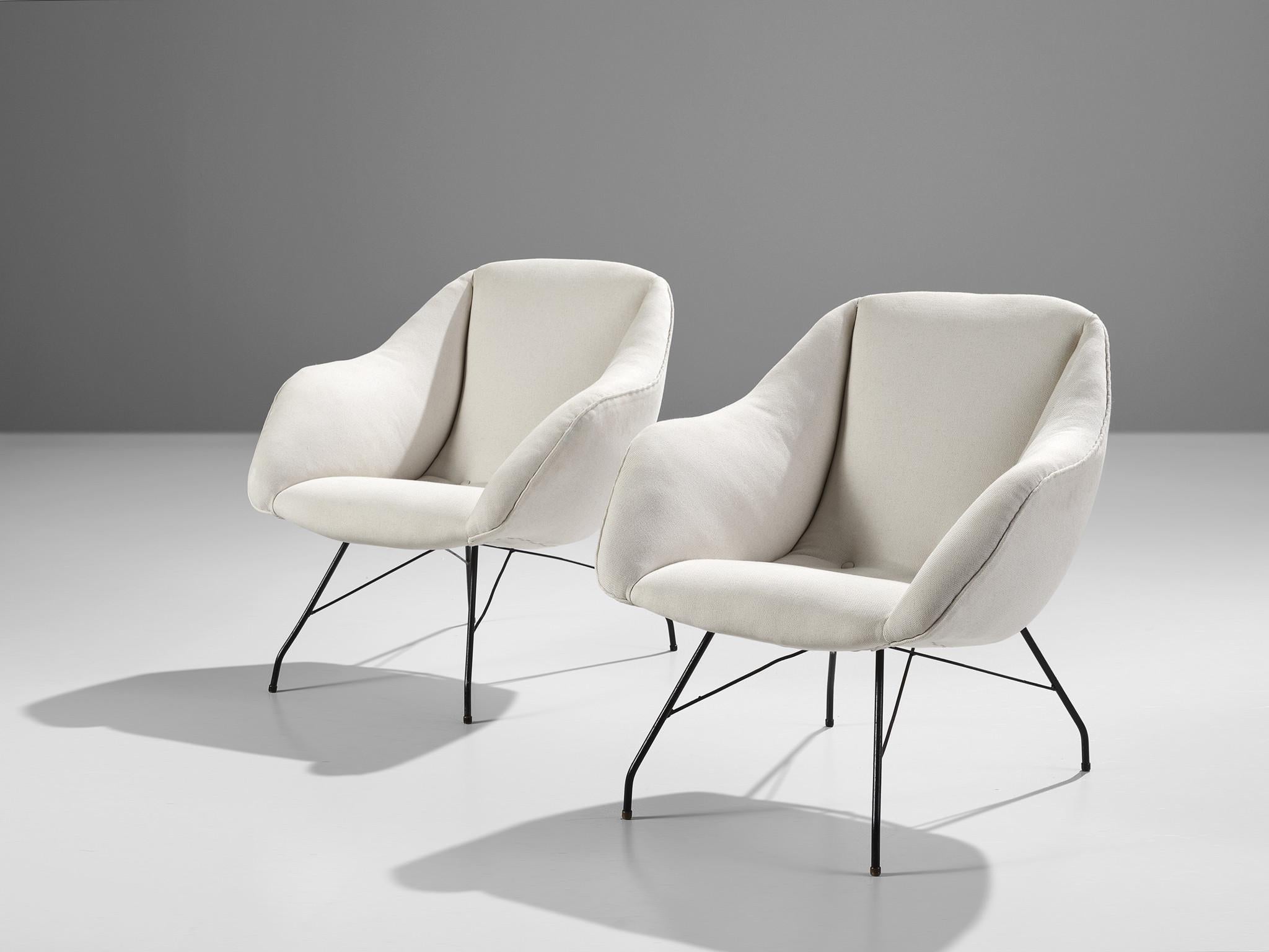 Steel Carlo Hauner and Martin Eisler for Forma 'Conchinha' Lounge Chairs  For Sale